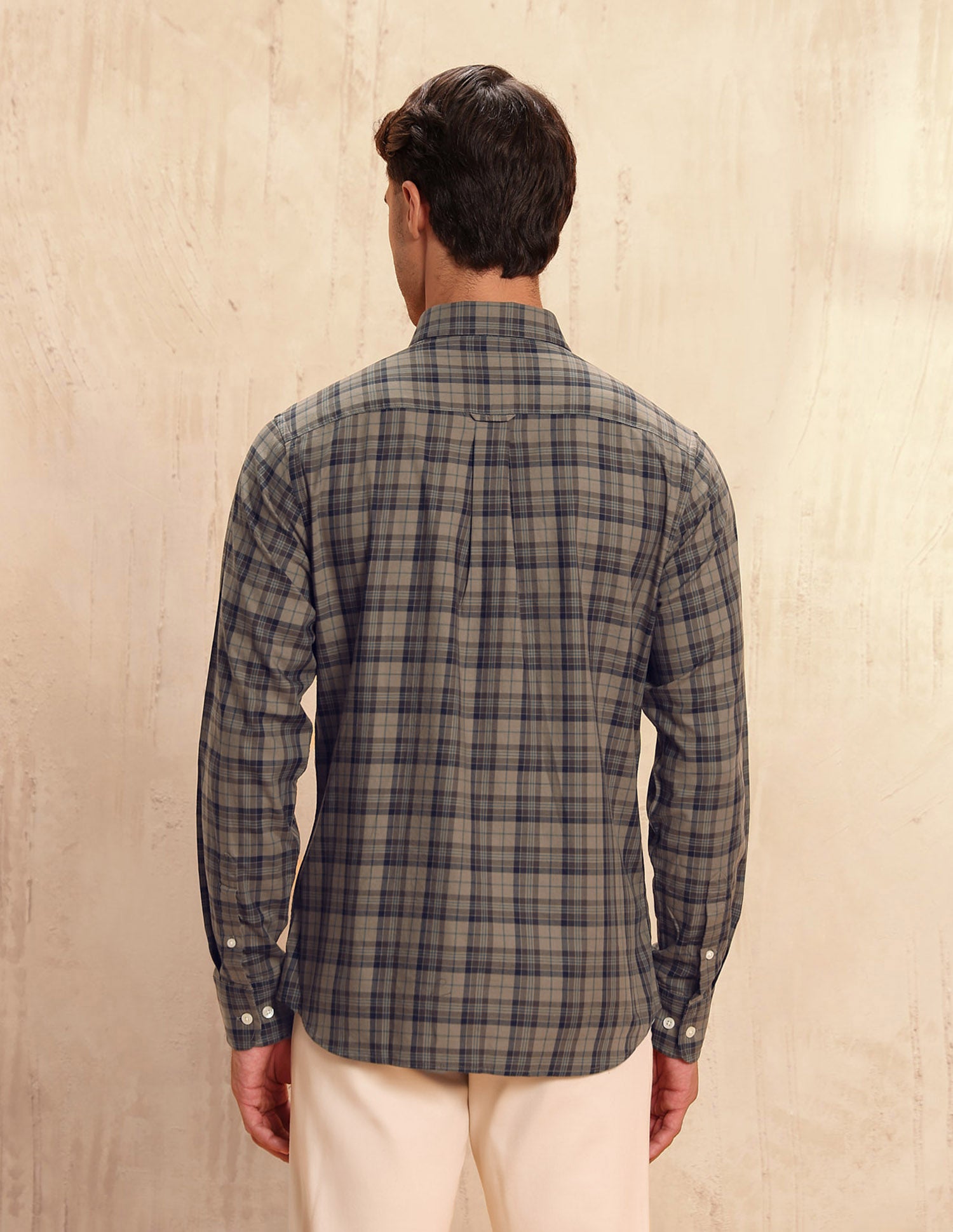 Tailored Fit Plaid Checked Shirt Brown - U.S. POLO ASSN. | Large