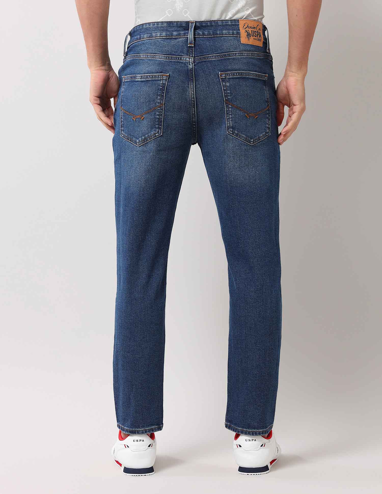 Cole Comfort Cropped Blue Jeans Dark Wash - U.S. Polo Assn. India | Large