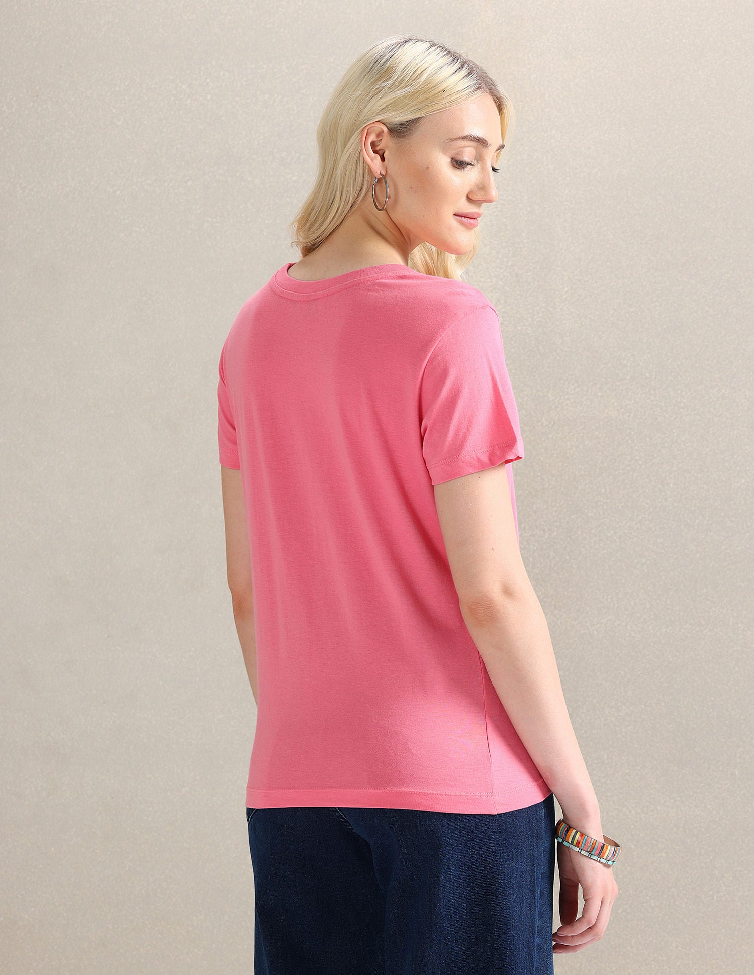 Pure Cotton Gel Print T-Shirt Coral - U.S. POLO ASSN. | Large