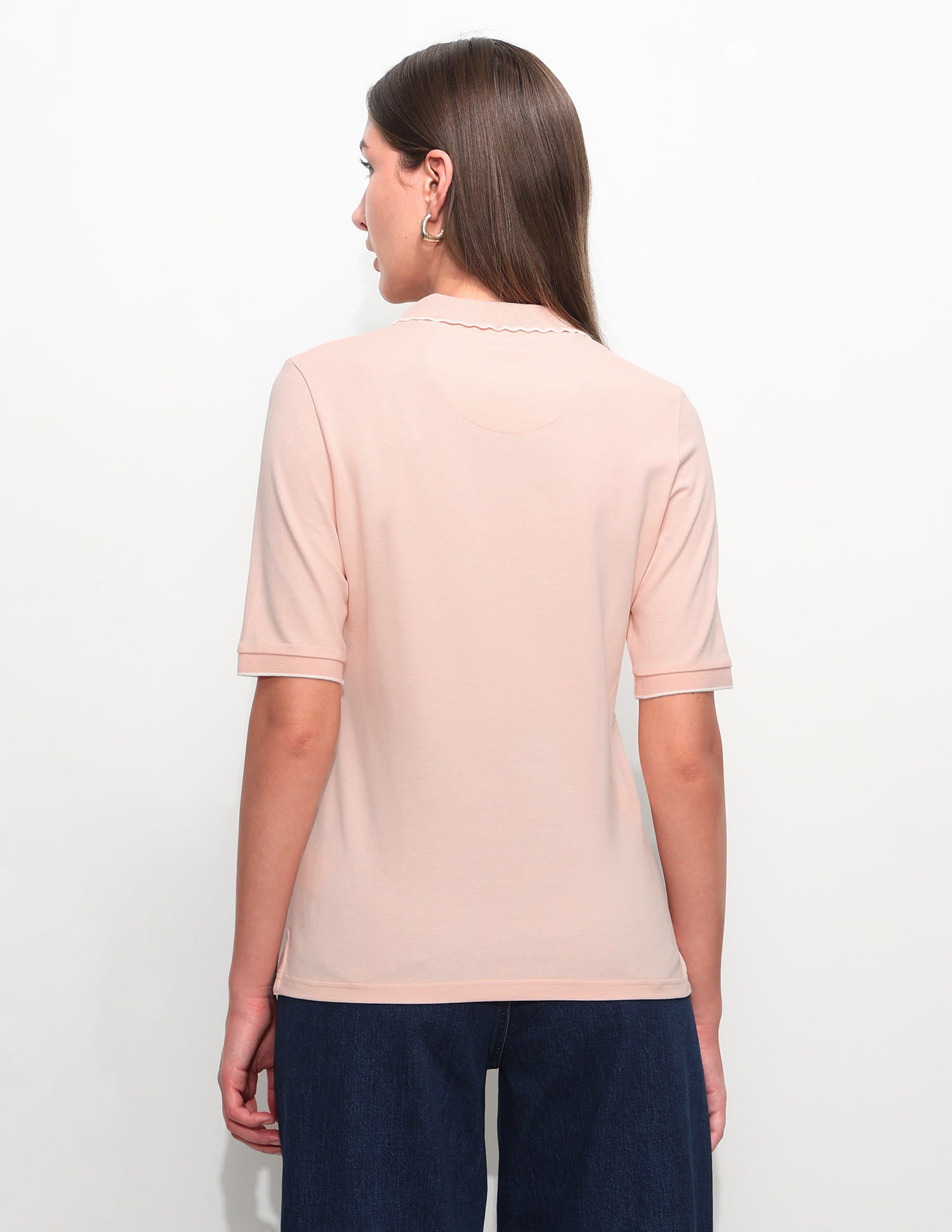 Regular Fit Textured Polo Shirt Pink - U.S. Polo Assn. India | Large