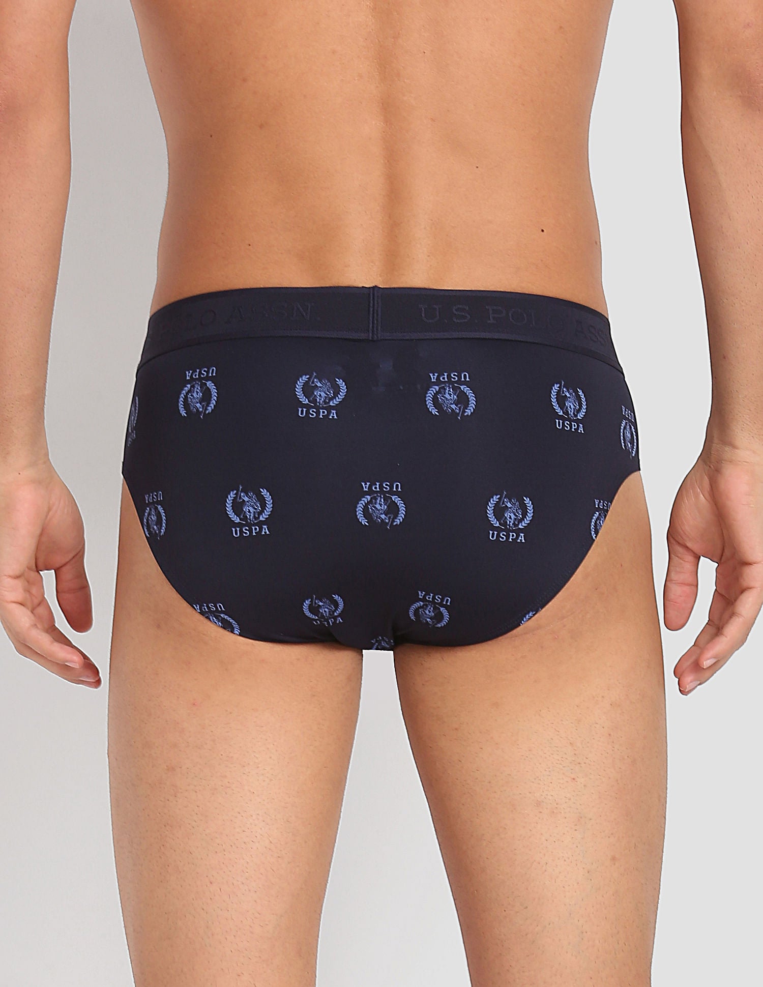 Nylon Stretch Printed AB002 Active Briefs - Pack Of 1 Navy - U.S. POLO ASSN. | Large