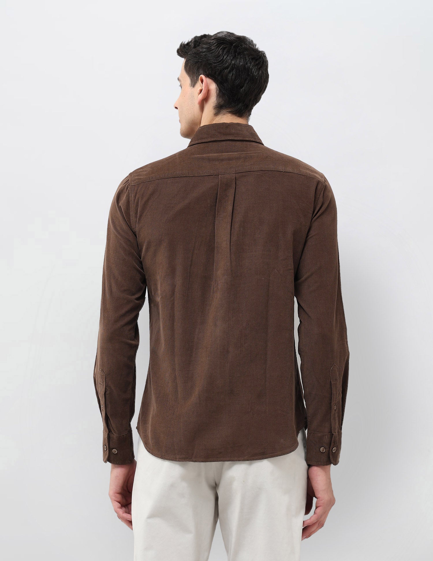 Corduroy Tailored Fit Shirt Brown - U.S. POLO ASSN. | Large