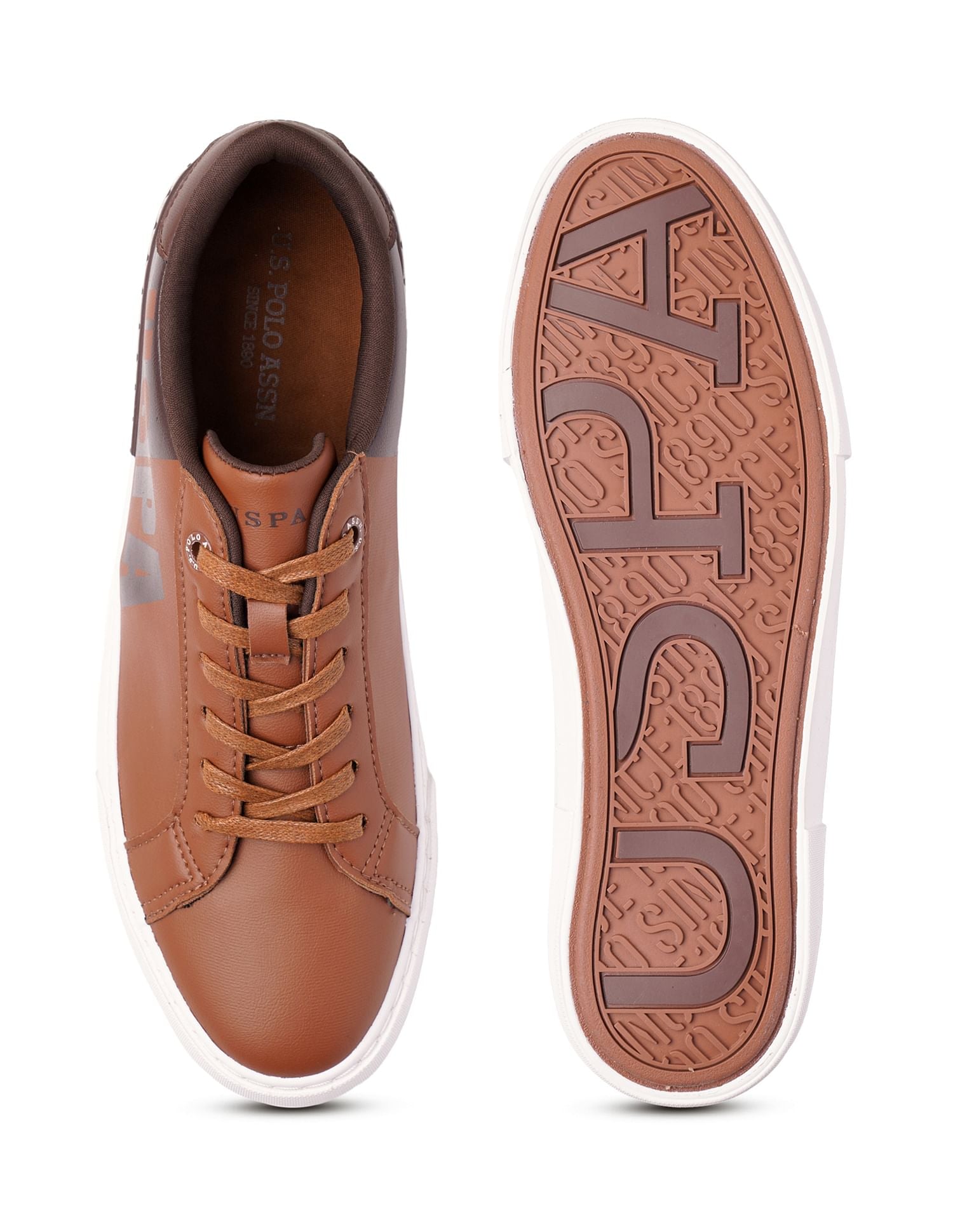 Men Colour Block Logo Tresten Sneakers Tan - U.S. POLO ASSN. | Large