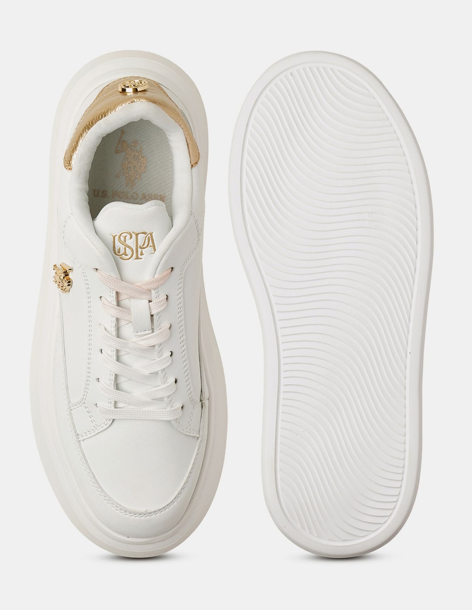 Women Eleanor 3.0 Low Top Sneakers Off White - U.S. POLO ASSN. | Large