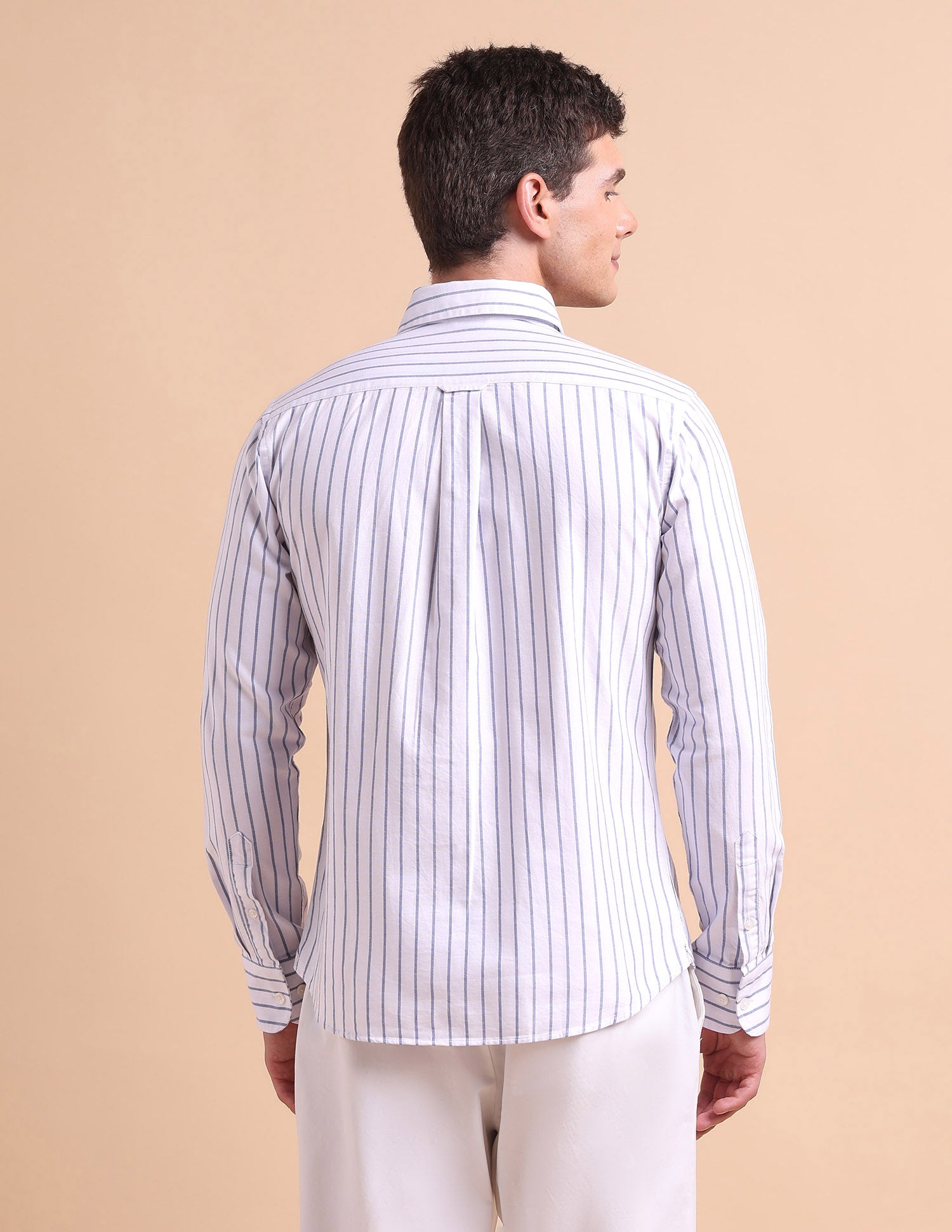 Tailored Fit Vertical Striped Shirt Blue - U.S. POLO ASSN. | Large