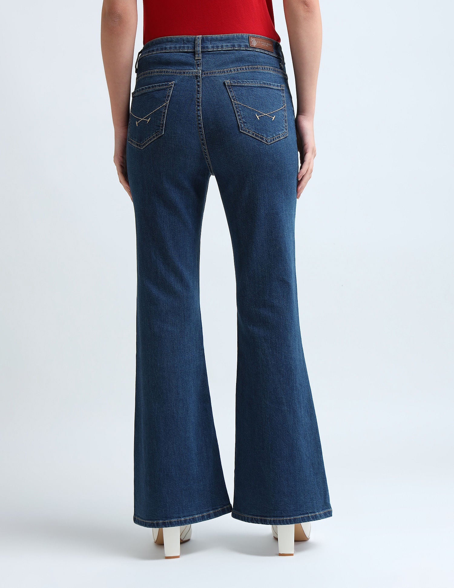 Floor Flared Fit Blue Jeans Blue - U.S. POLO ASSN. | Large