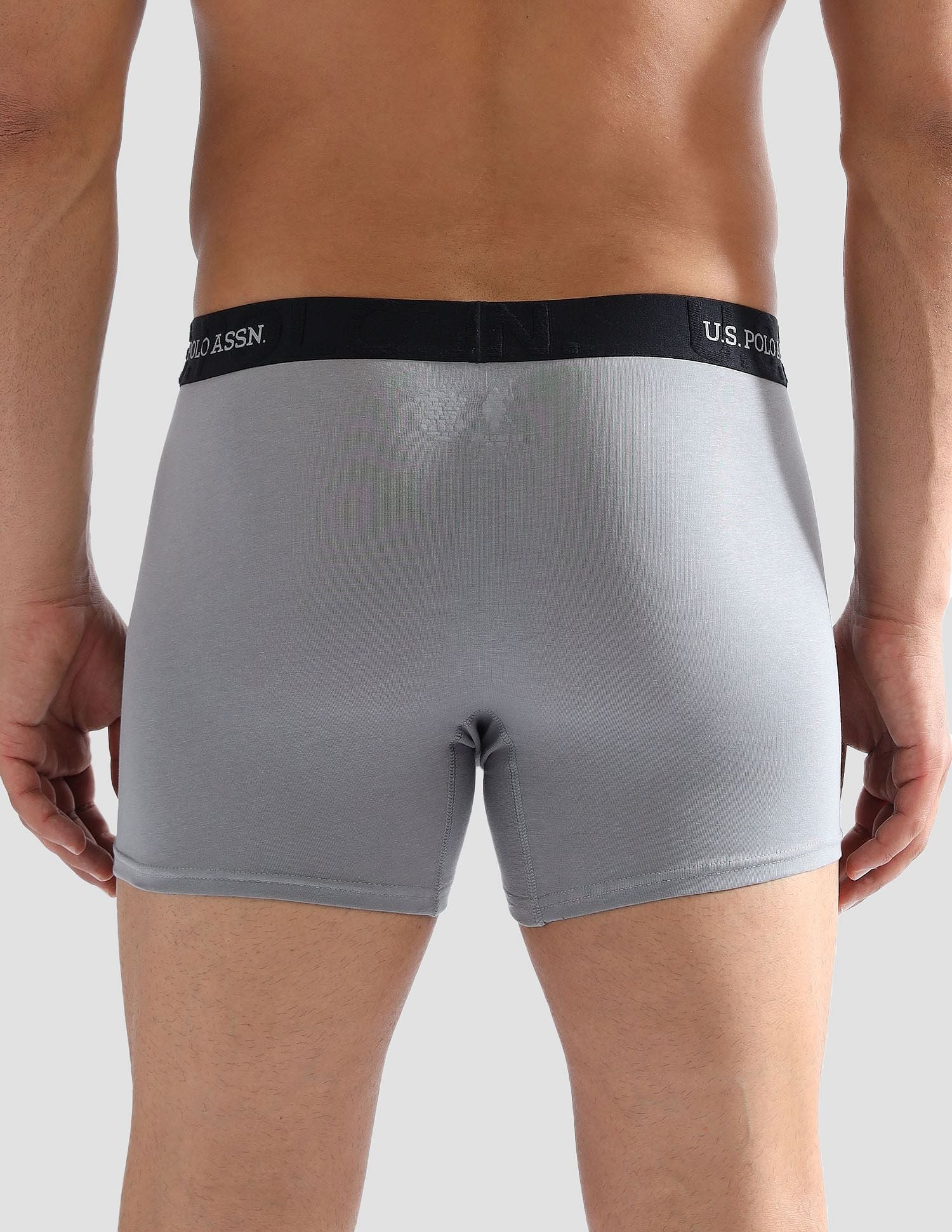 Anti Microbial Solid ET007 Trunks - Pack of 1 Grey - U.S. POLO ASSN. | Large