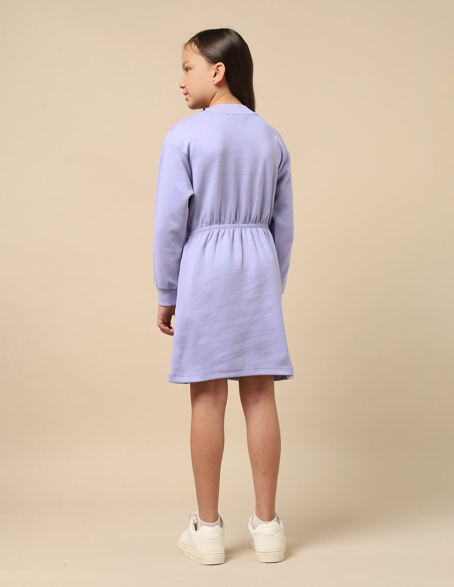 Girls Crew Neck Fit And Flare Dress Light Purple - U.S. POLO ASSN. | Large