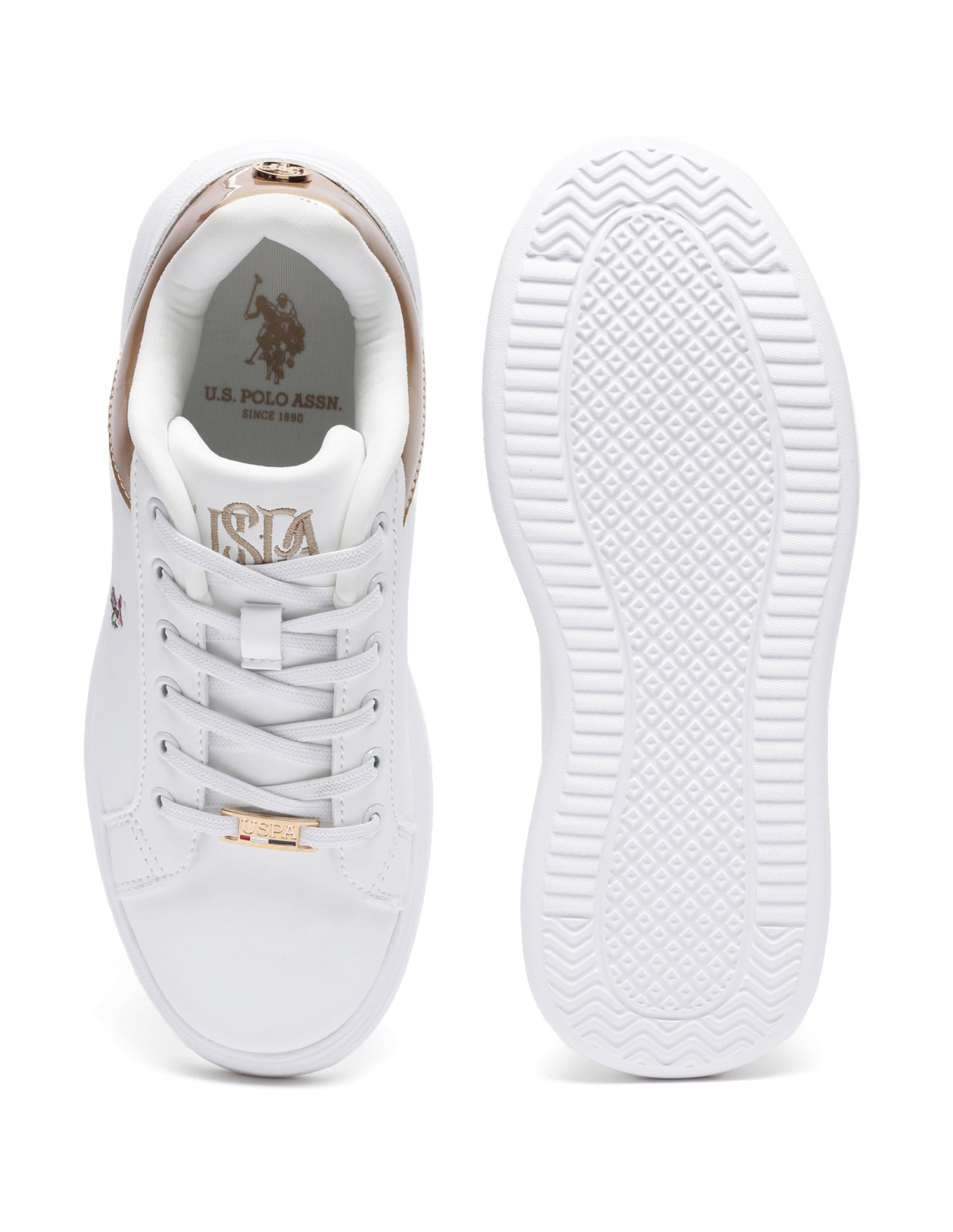 Women Logo Elsie 2.0 Sneakers Off-White - U.S. Polo Assn. India | Large