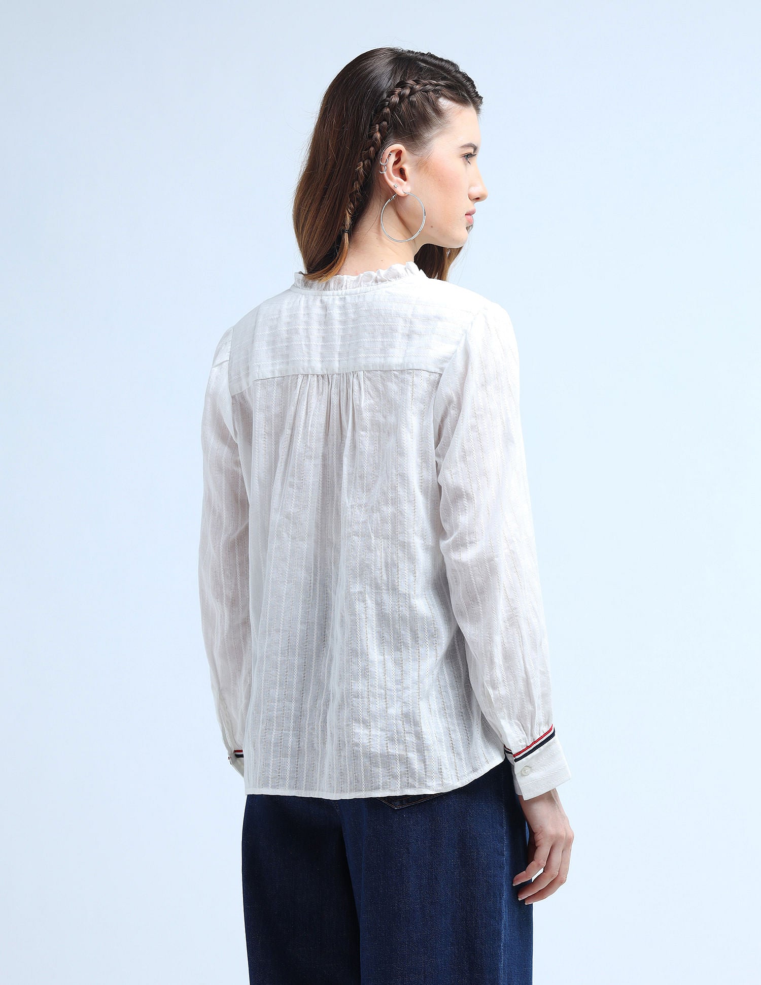 Tape Detail Dobby Top White - U.S. POLO ASSN. | Large