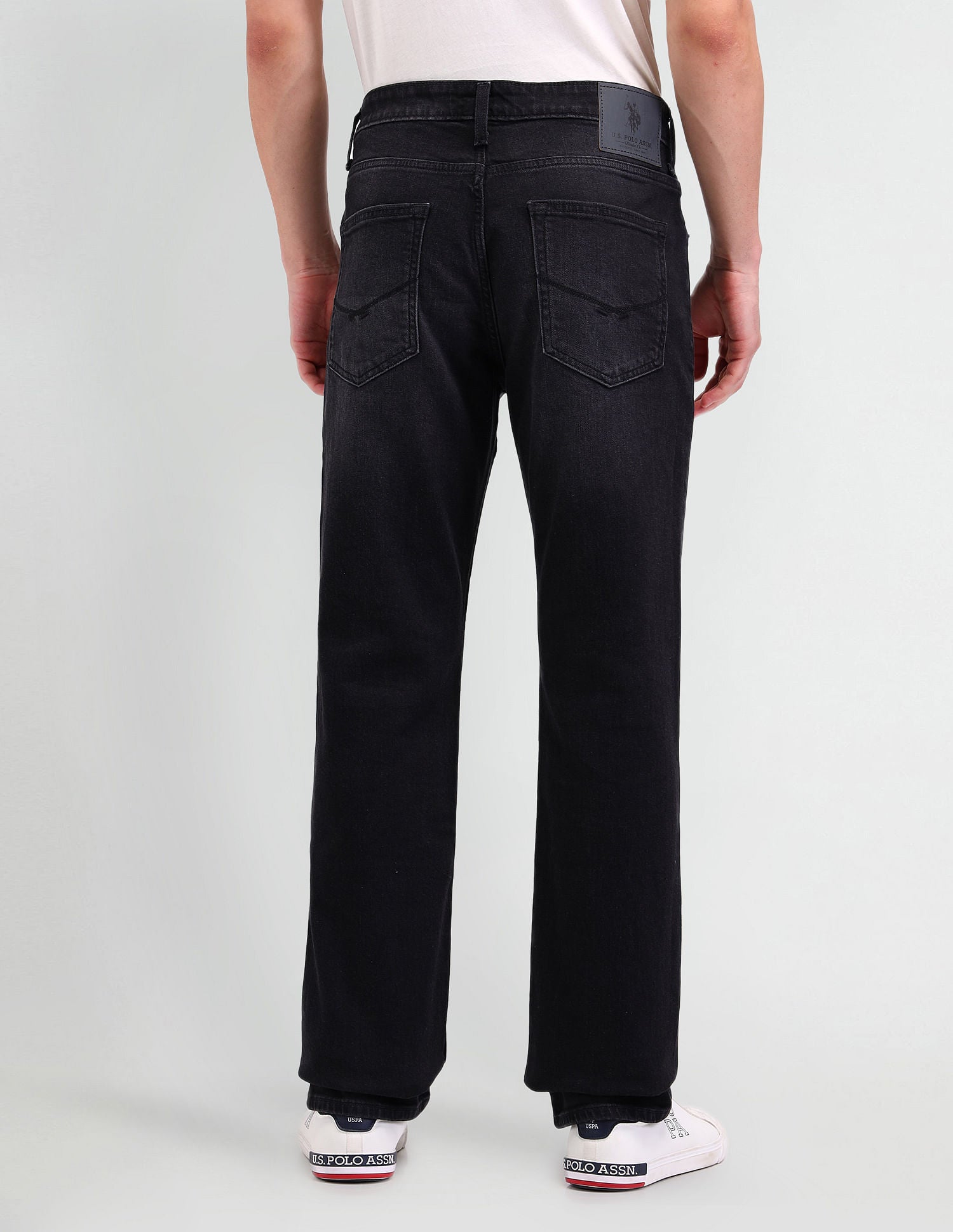 Harold Slim Straight Fit Black Jeans Black - U.S. POLO ASSN. | Large