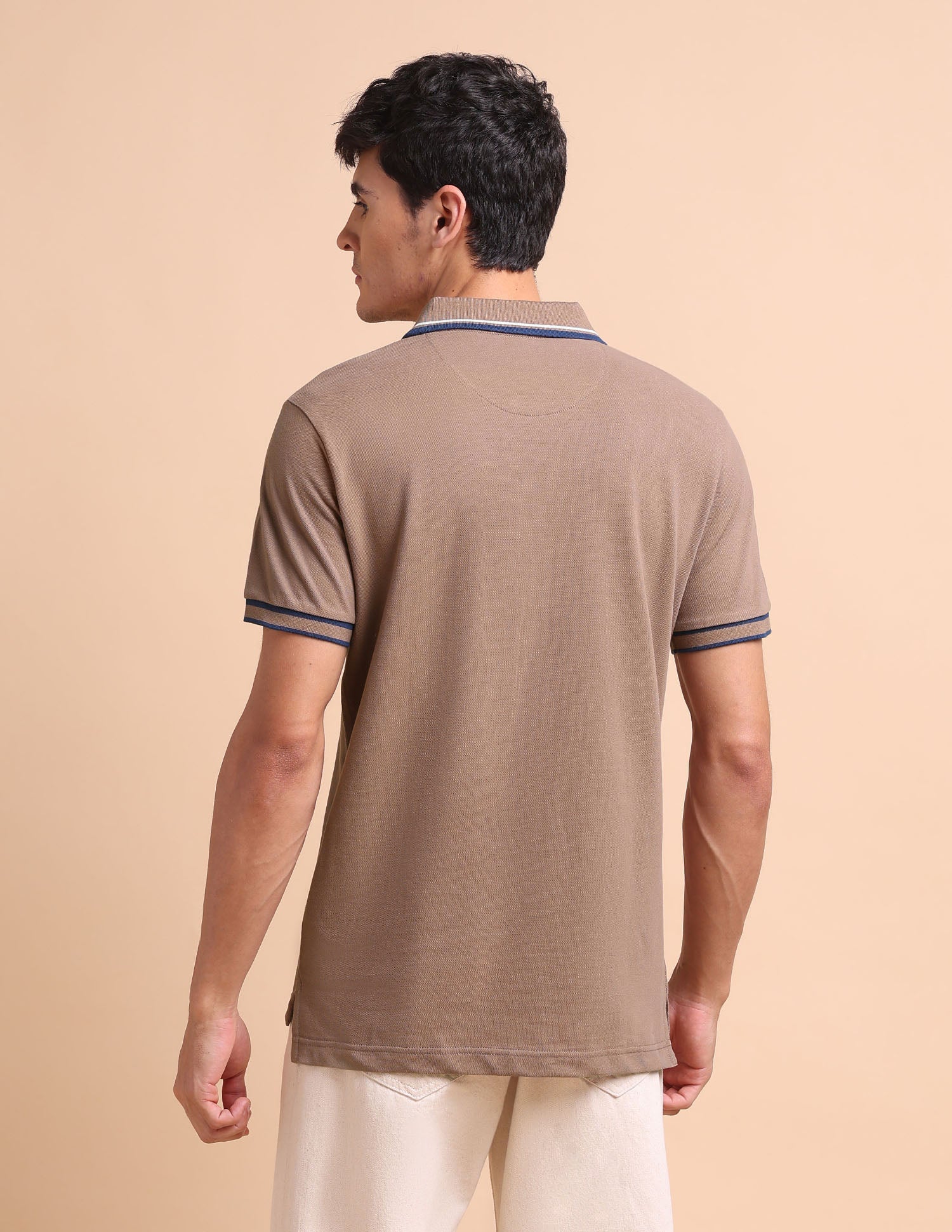 Pure Cotton Slim Fit Polo Shirt Brown - U.S. POLO ASSN. | Large