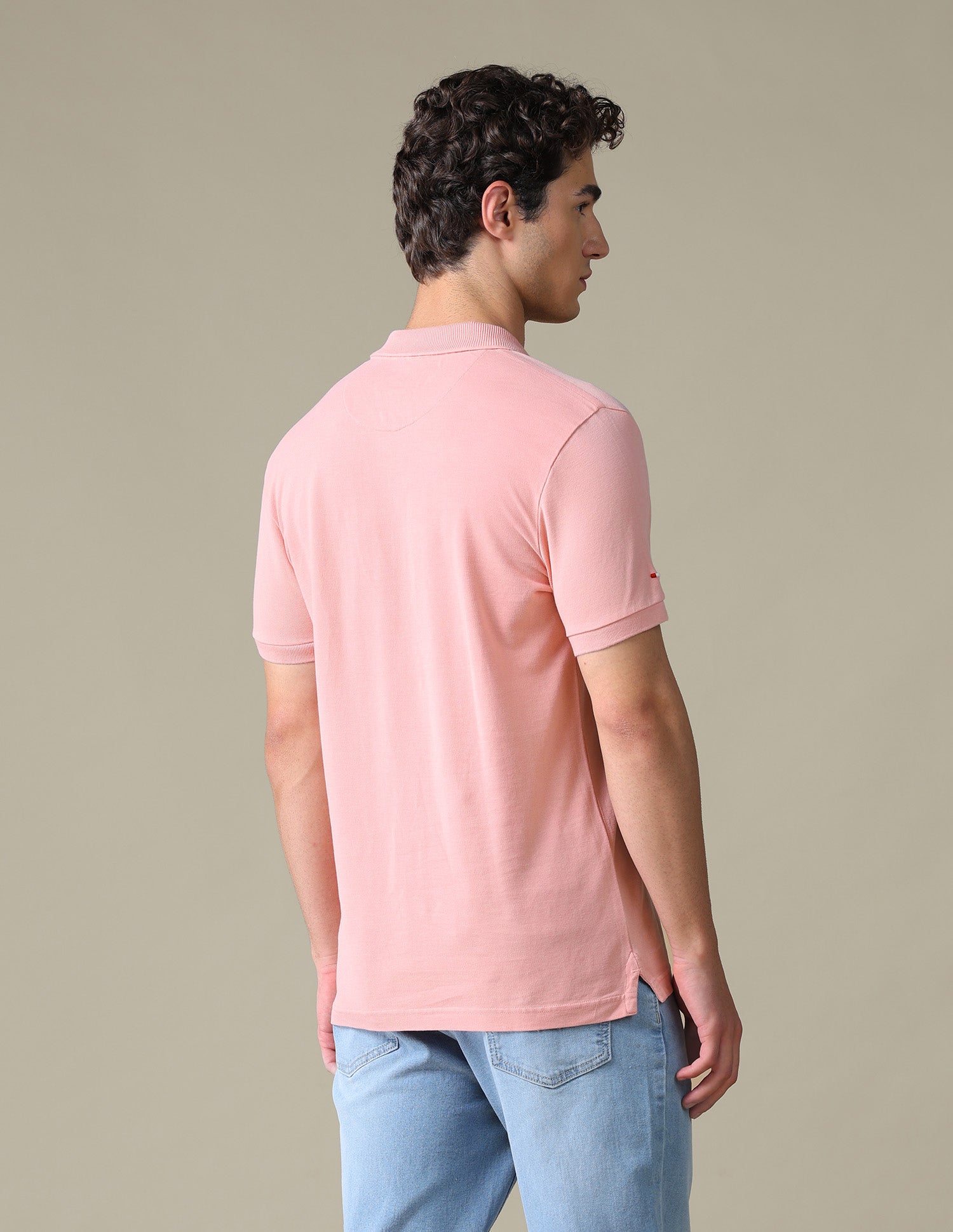 Solid Regular Fit Polo Shirt Light Pink - U.S. Polo Assn. India | Large