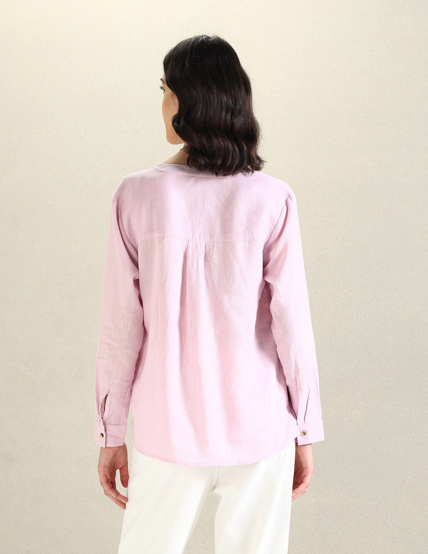 Solid Linen Tunic Top Lavender - U.S. POLO ASSN. | Large