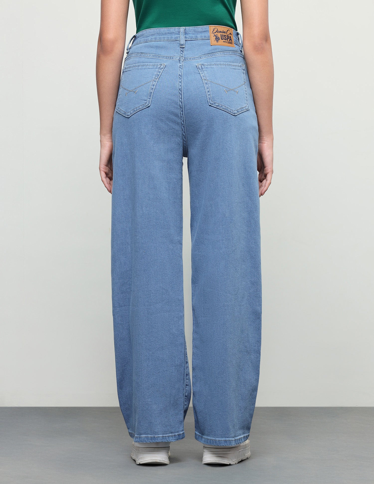 Wide Leg Fit Blue Jeans Light Blue - U.S. Polo Assn. India | Large