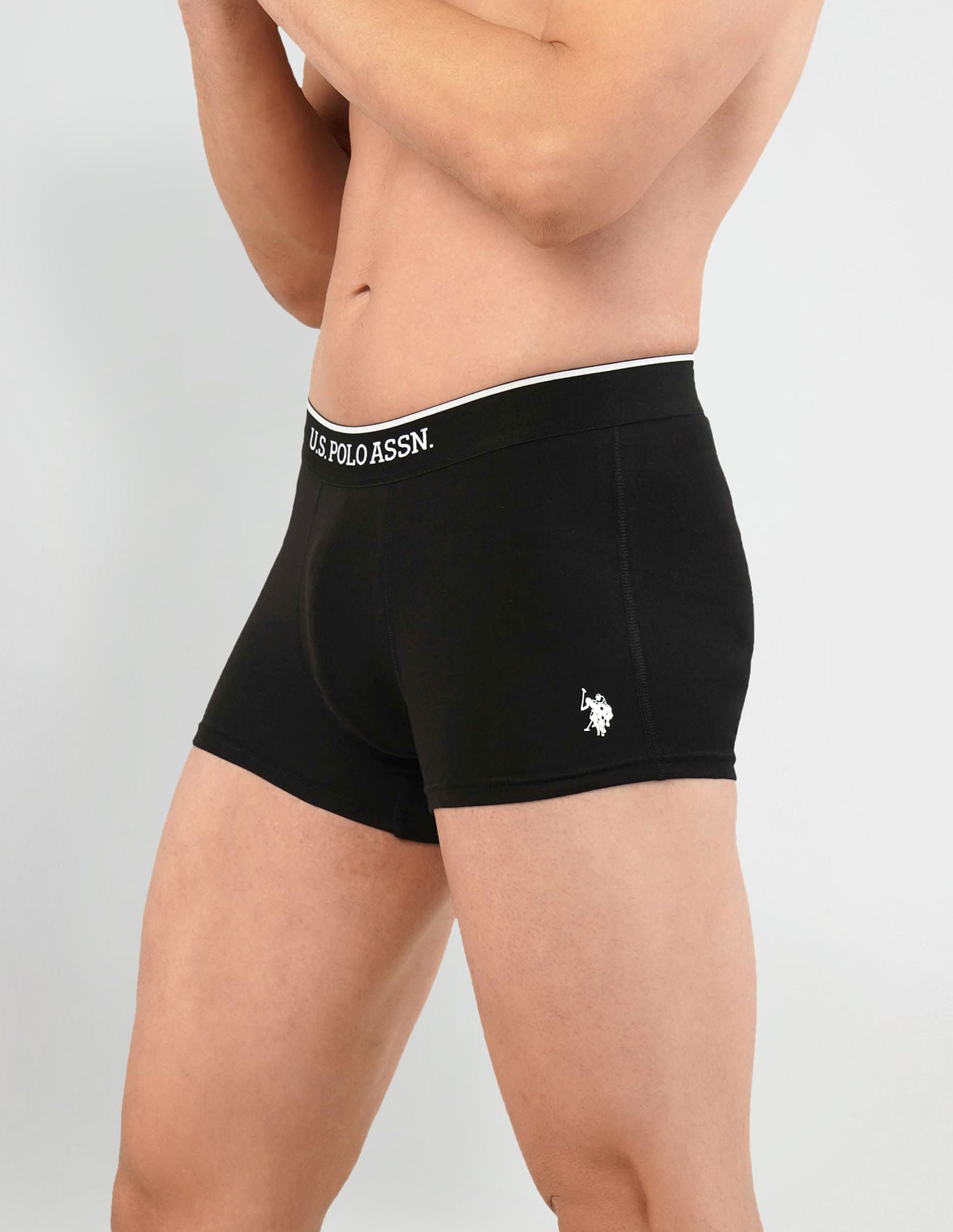 Antibacterial Solid ET004 Trunks - Pack Of 2 Black and Green - U.S. POLO ASSN. | Large