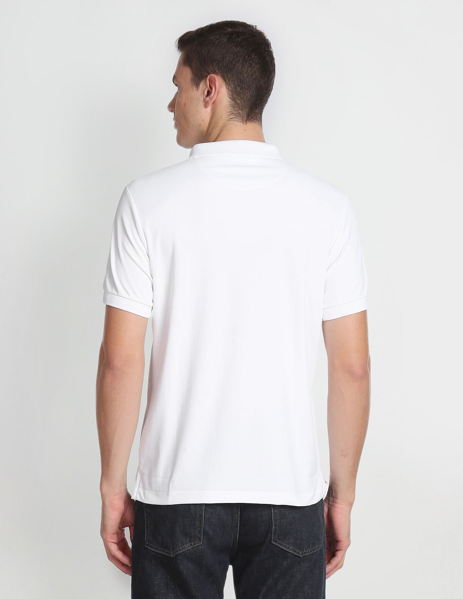 Solid Brand Tape Polo Shirt White - U.S. POLO ASSN. | Large