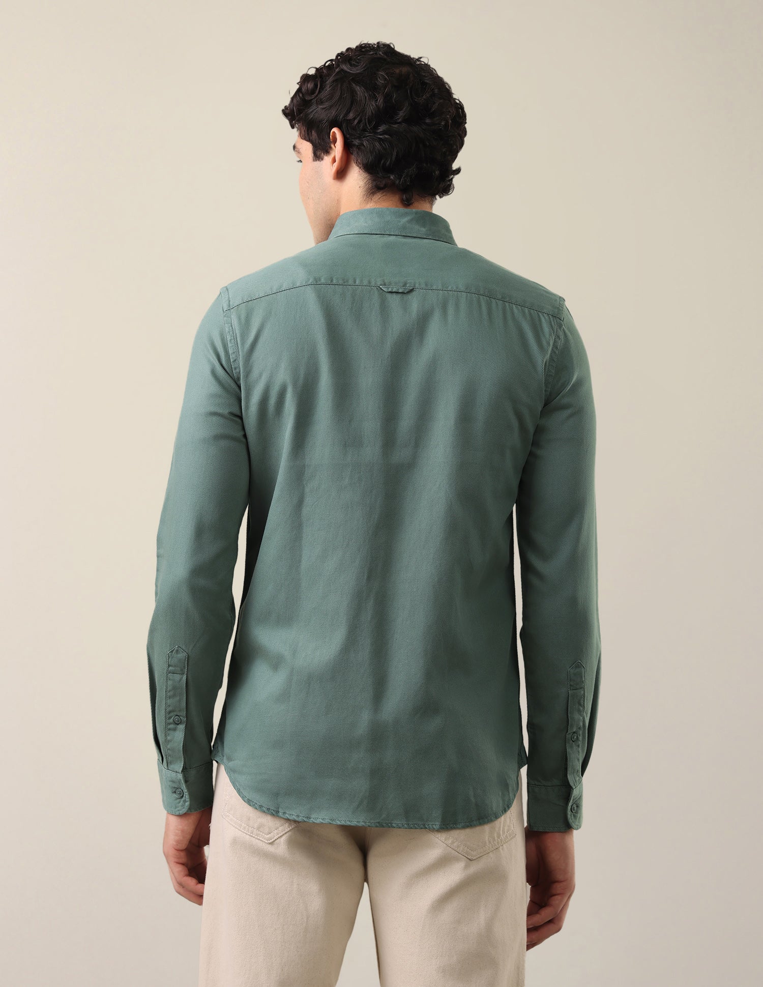 Solid Regular Fit Shirt Green - U.S. Polo Assn. India | Large