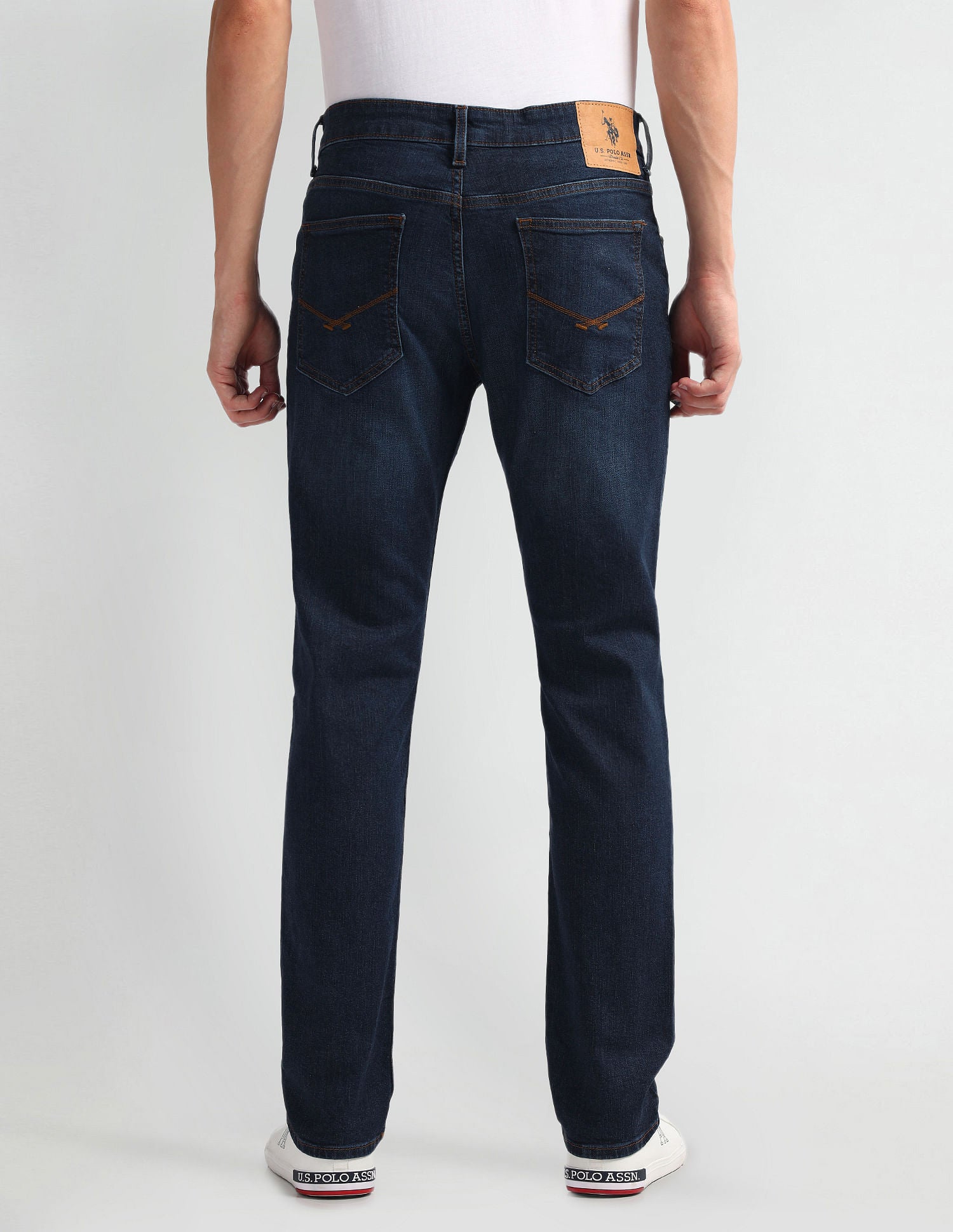 Brandon Slim Tapered Fit Mid Rise Jeans Dark Blue - U.S. Polo Assn. India | Large