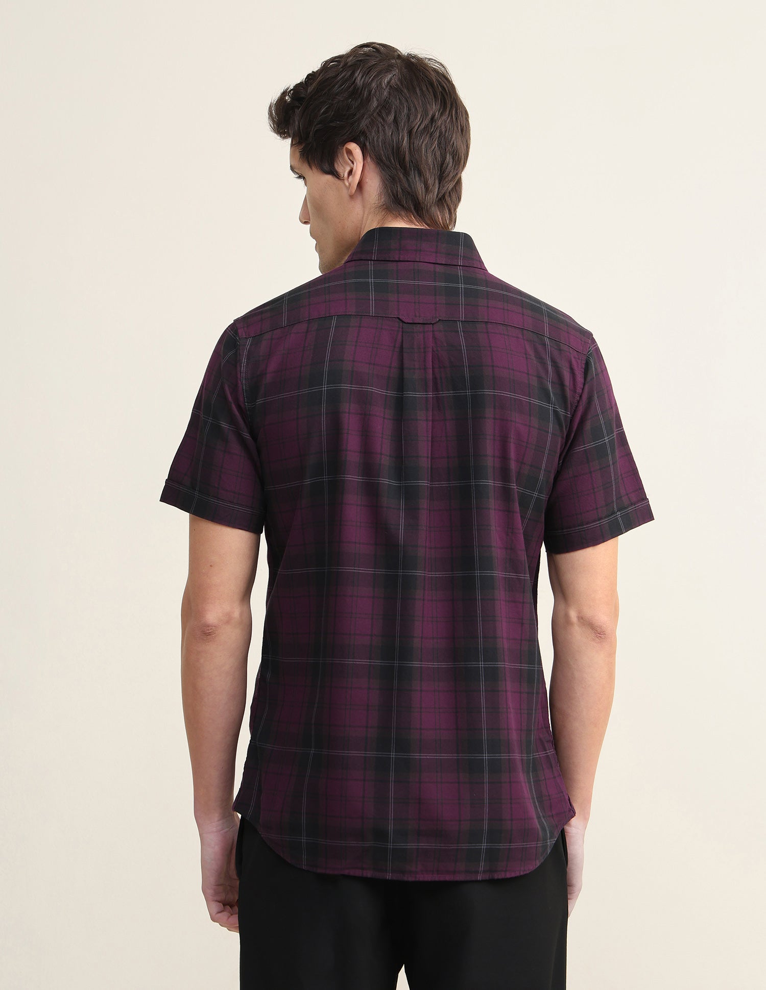 Plaid Checked Regular Fit Shirt Wine - U.S. Polo Assn. India | Large