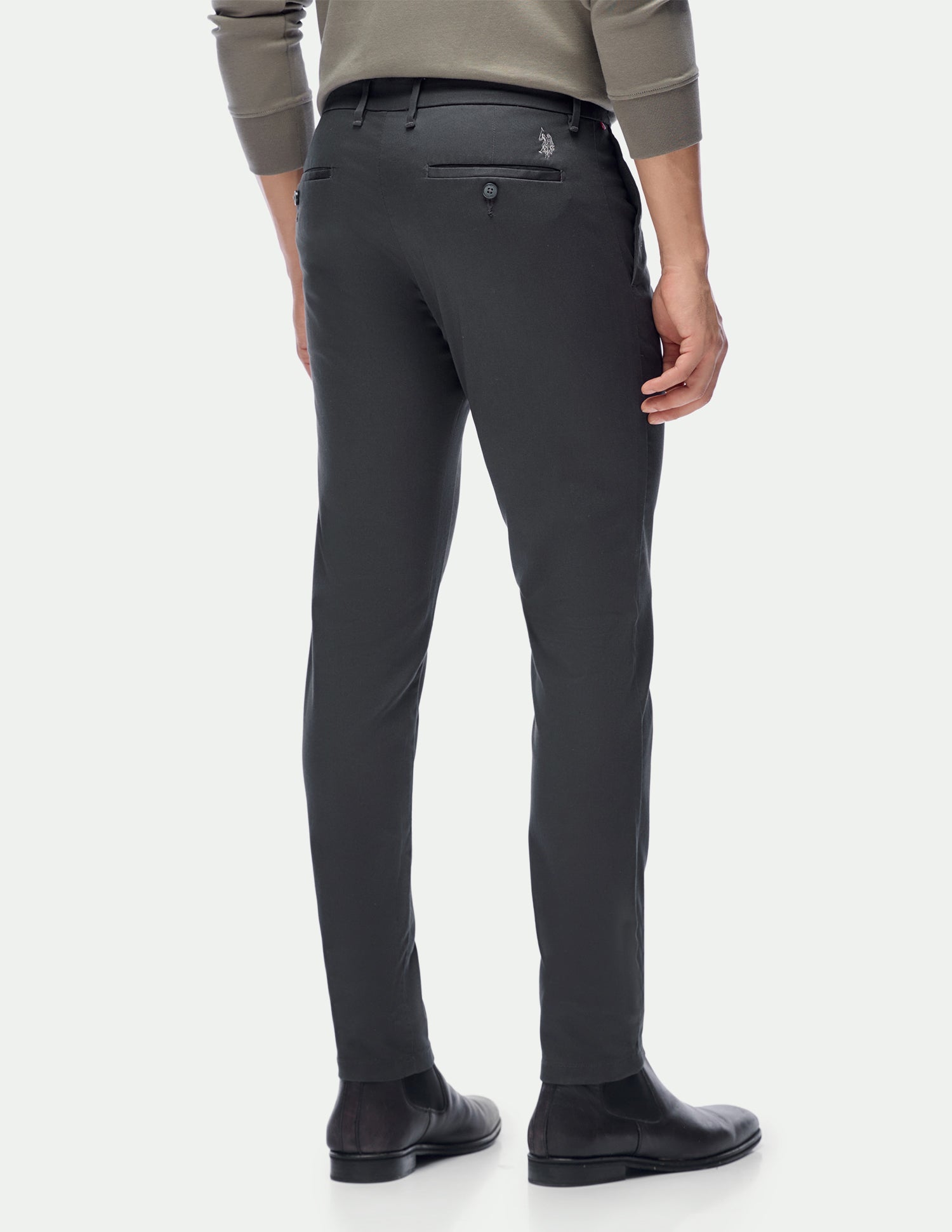 Mid Rise Austin Trim Regular Fit Trousers Charcoal - U.S. Polo Assn. India | Large
