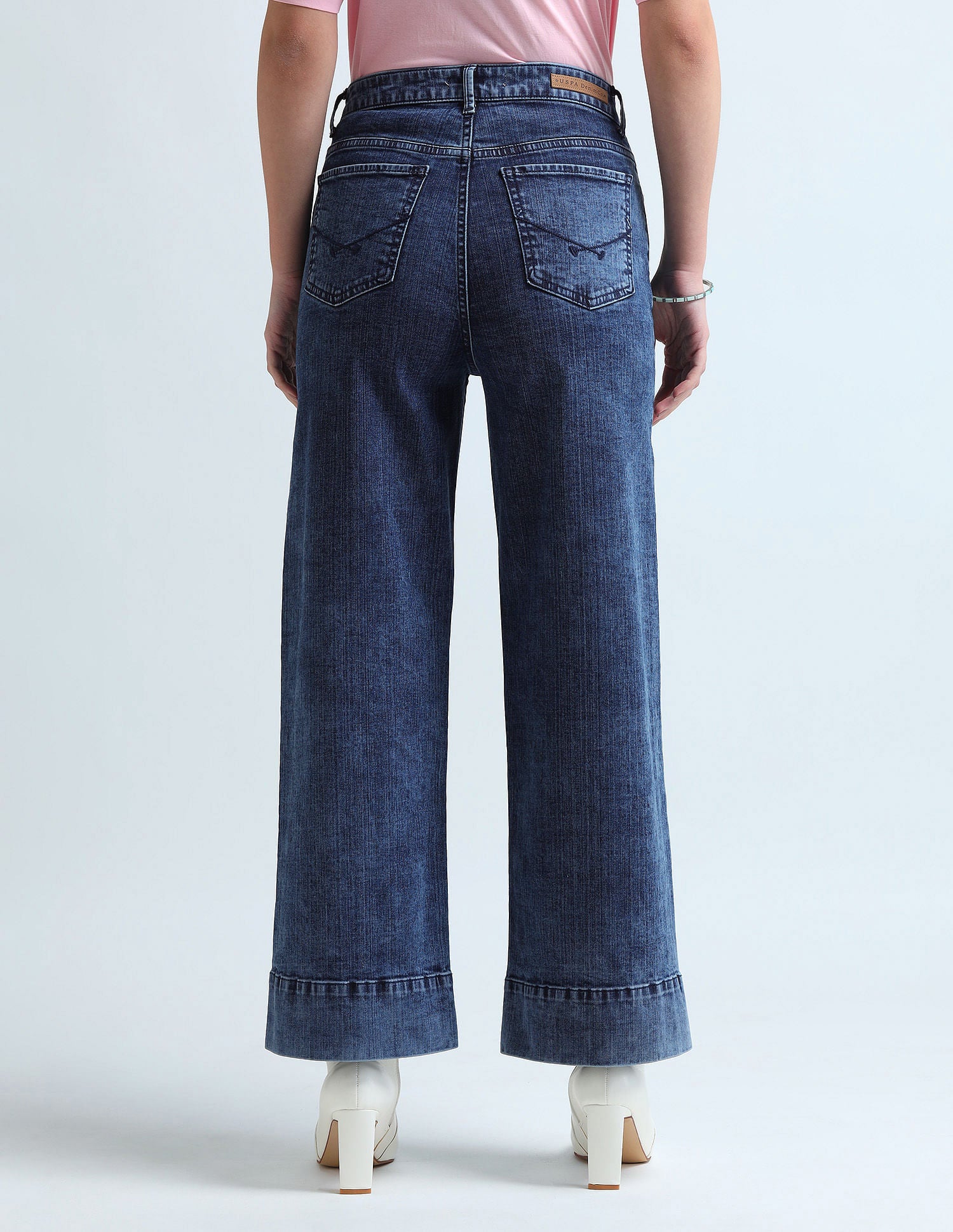 Wide Leg Fit Blue Jeans Blue - U.S. Polo Assn. India | Large