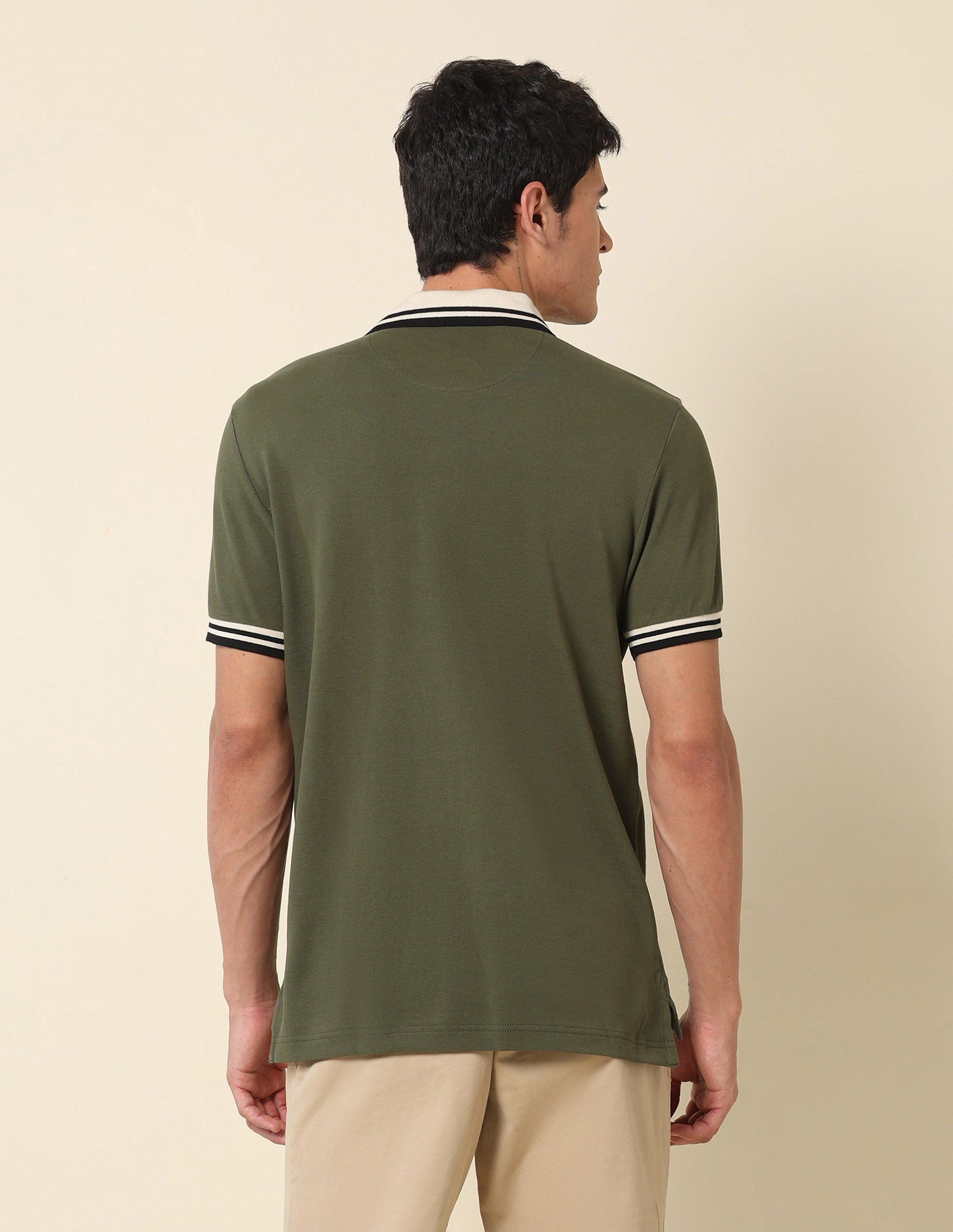 Pure Cotton Slim Fit Classic Polo Shirt Olive - U.S. Polo Assn. India | Large