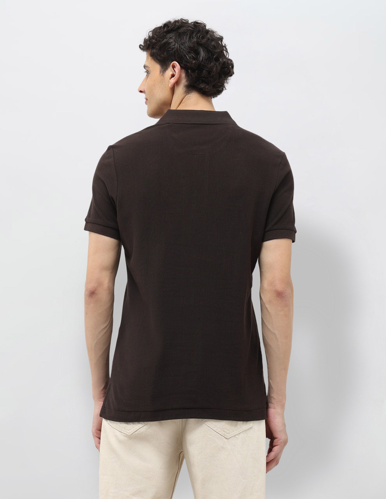 Vertical Striped Regular Fit Polo Shirt Dark Brown - U.S. Polo Assn. India | Large