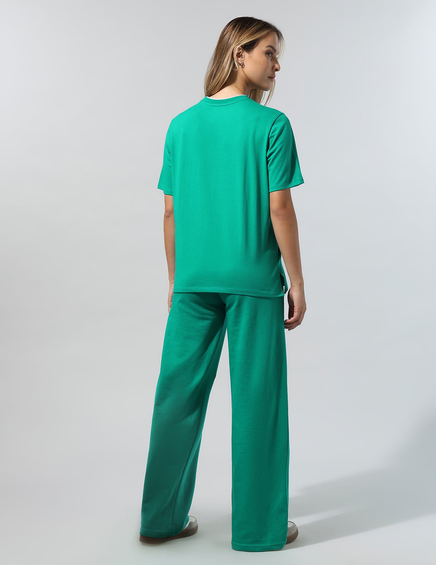Relaxed Fit T-Shirt With Wide Leg Pants Green - U.S. Polo Assn. India | Large
