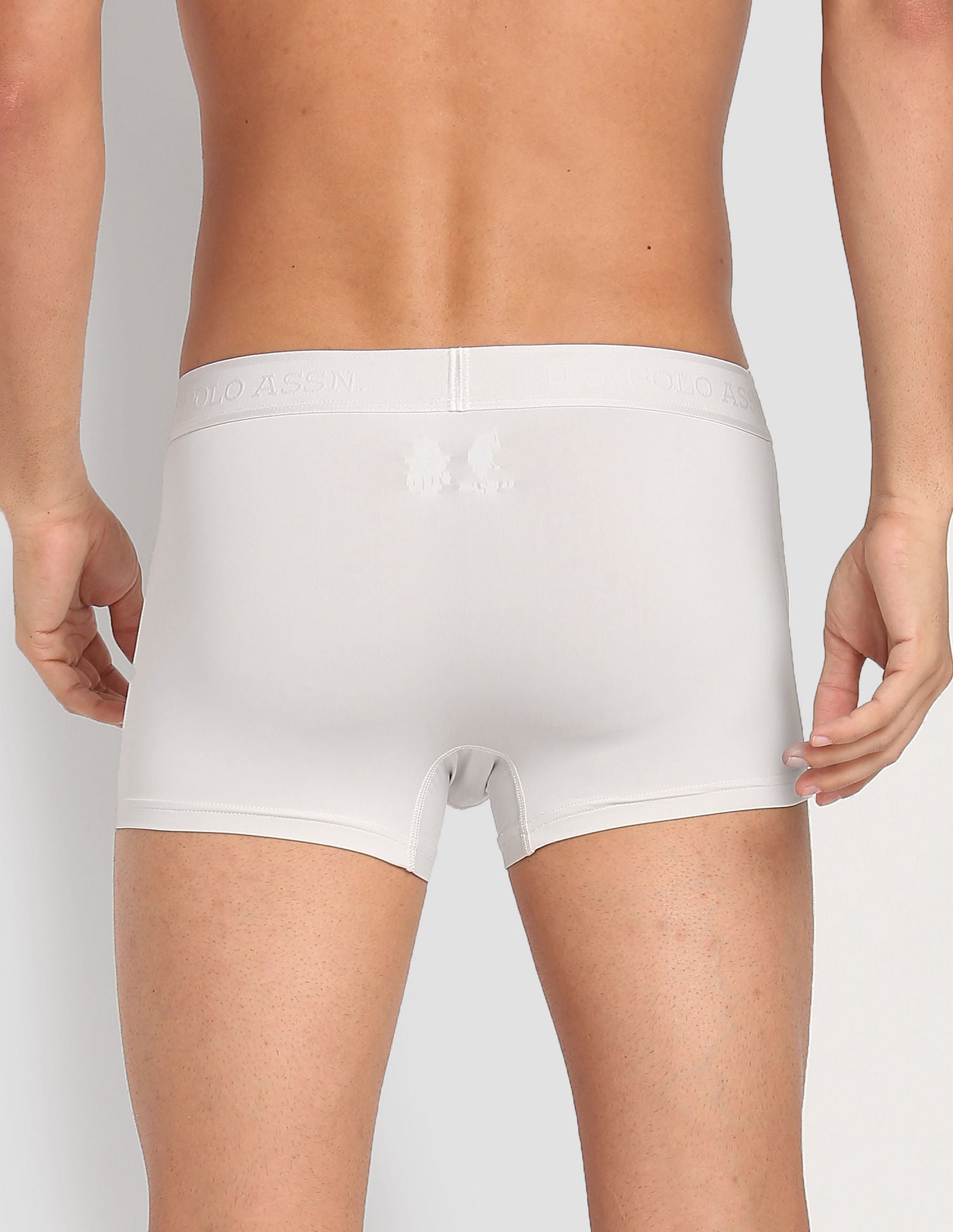 Nylon Stretch Moisture Wicking AT001 Active Trunks - Pack Of 1 Oyster Mushroom - U.S. POLO ASSN. | Large