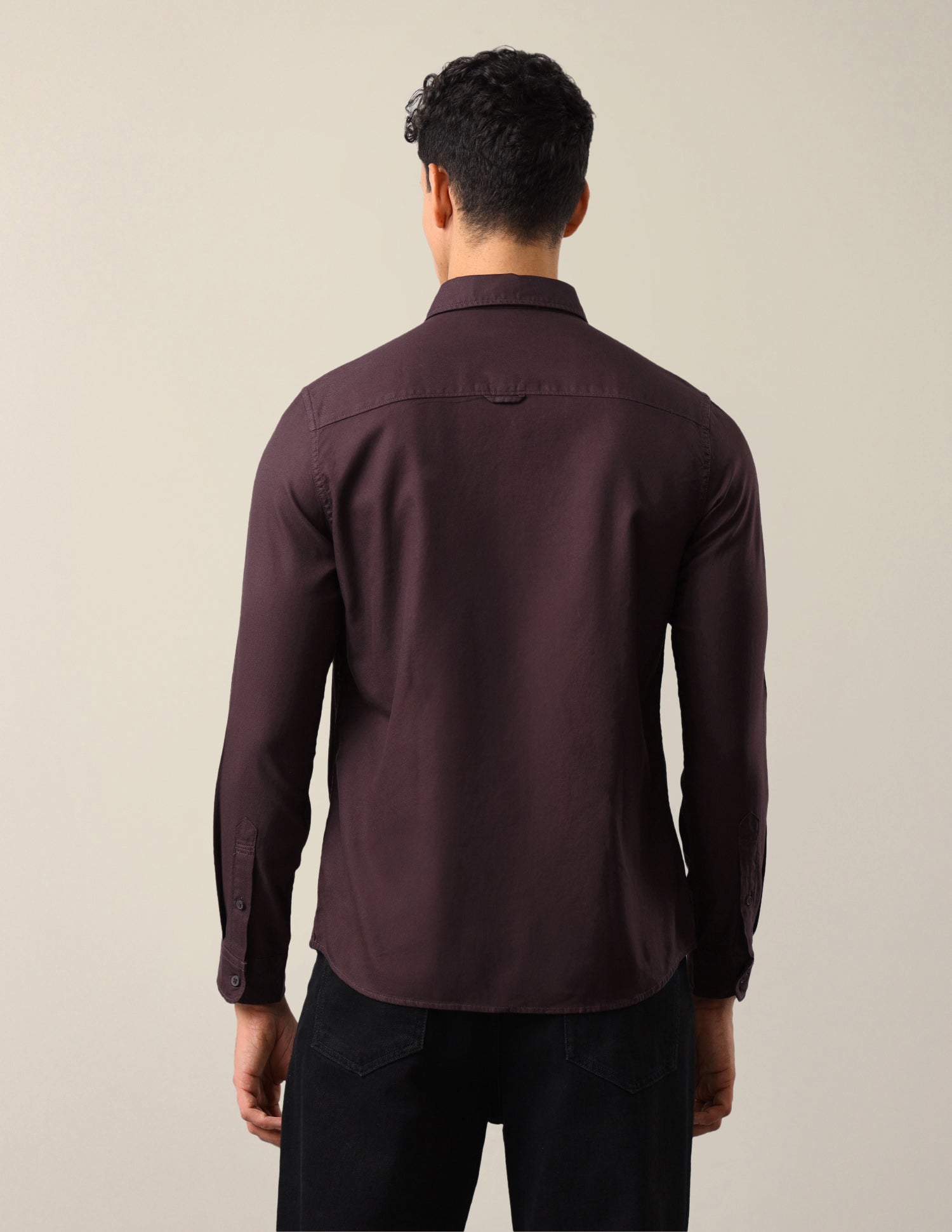 Twill Solid Shirt Wine - U.S. Polo Assn. India | Large
