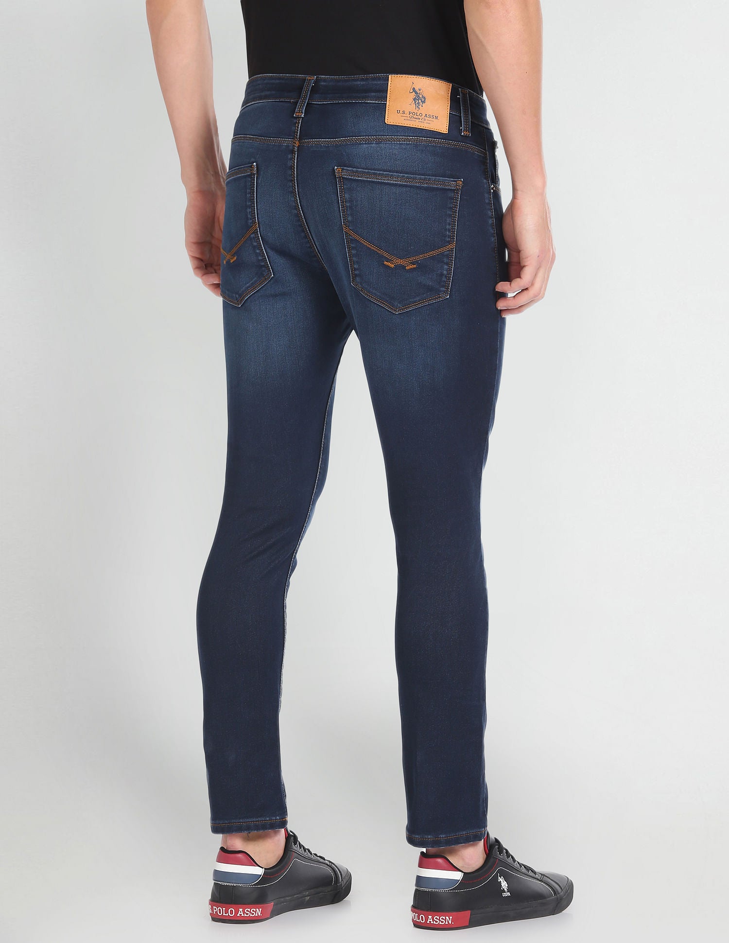 Henry Cropped Regular Fit Blue Jeans Blue - U.S. POLO ASSN. | Large