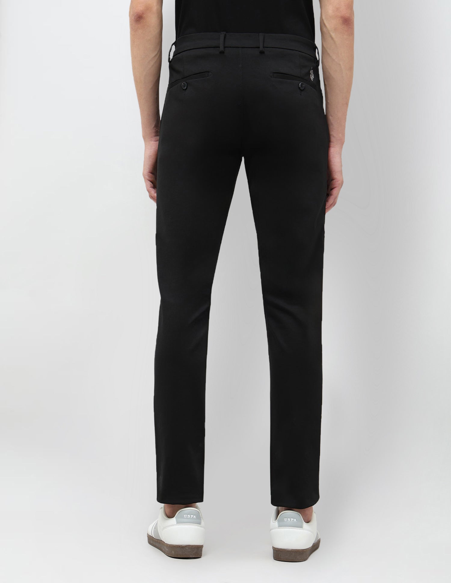 Mid Rise Slim Fit Trousers Black - U.S. POLO ASSN. | Large