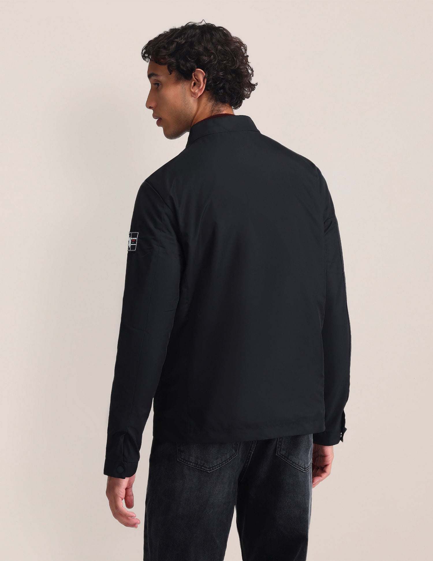 Regular Fit Solid Casual Jacket Black - U.S. POLO ASSN. | Large