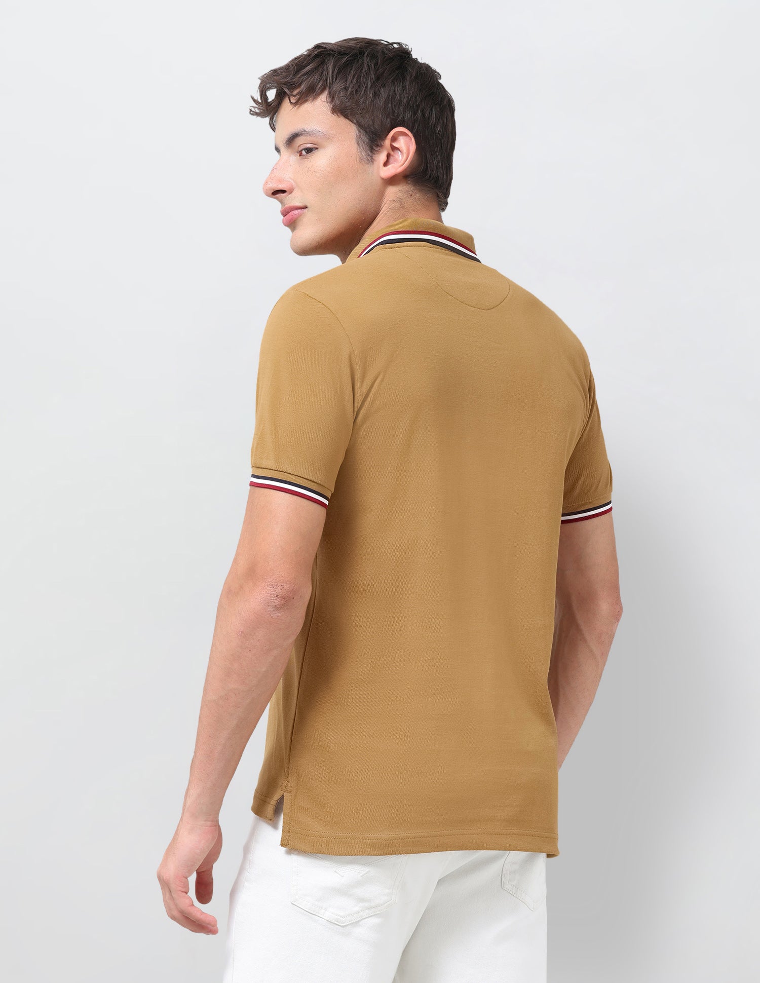 Solid Regular Fit Polo Shirt Mustard - U.S. Polo Assn. India | Large