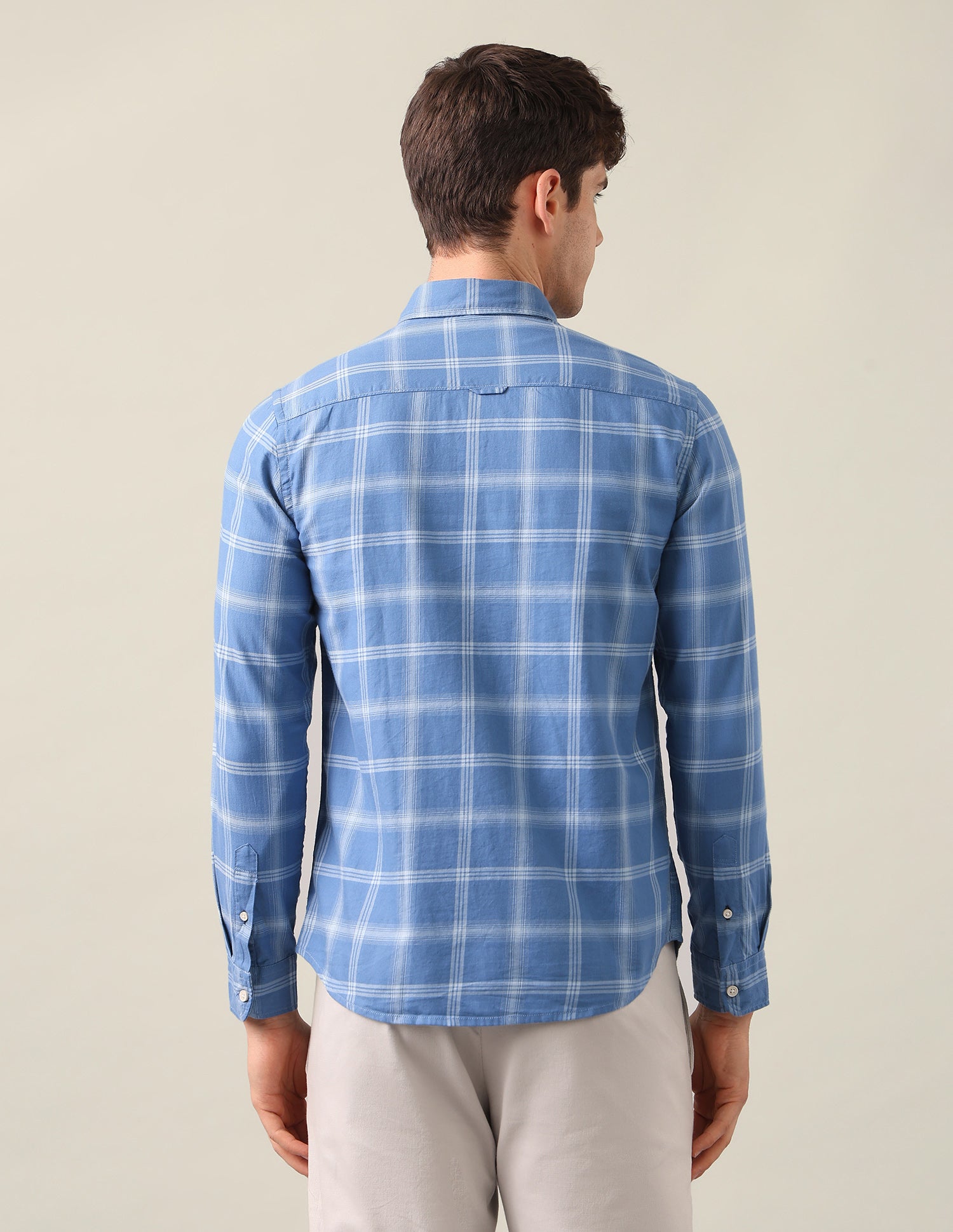 Tartan Checked Twill Shirt Blue - U.S. Polo Assn. India | Large