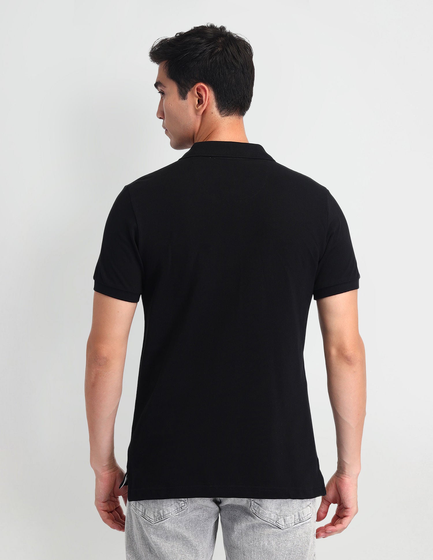 Outdoor Muscle Fit Brand Polo Shirt Black - U.S. POLO ASSN. | Large