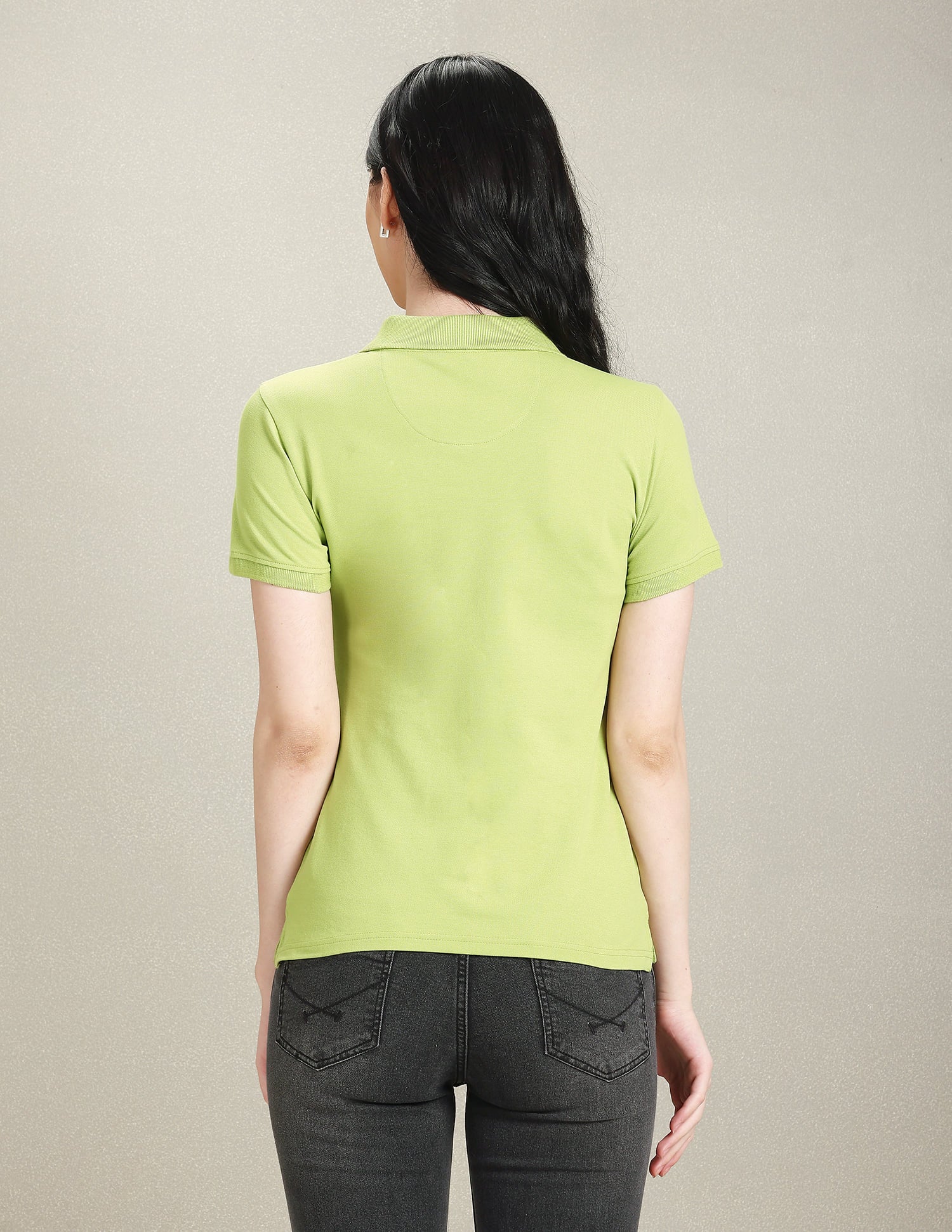 Solid Pique Polo Shirt Light Green - U.S. Polo Assn. India | Large