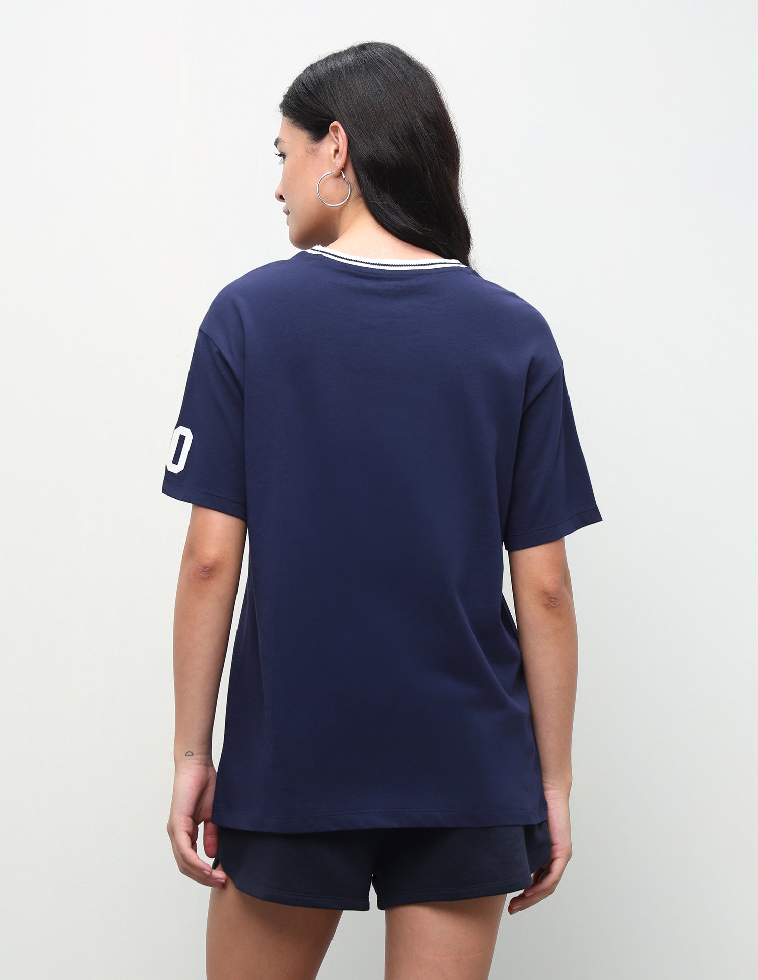 Brand Printed Regular Fit T-Shirt Navy - U.S. Polo Assn. India | Large