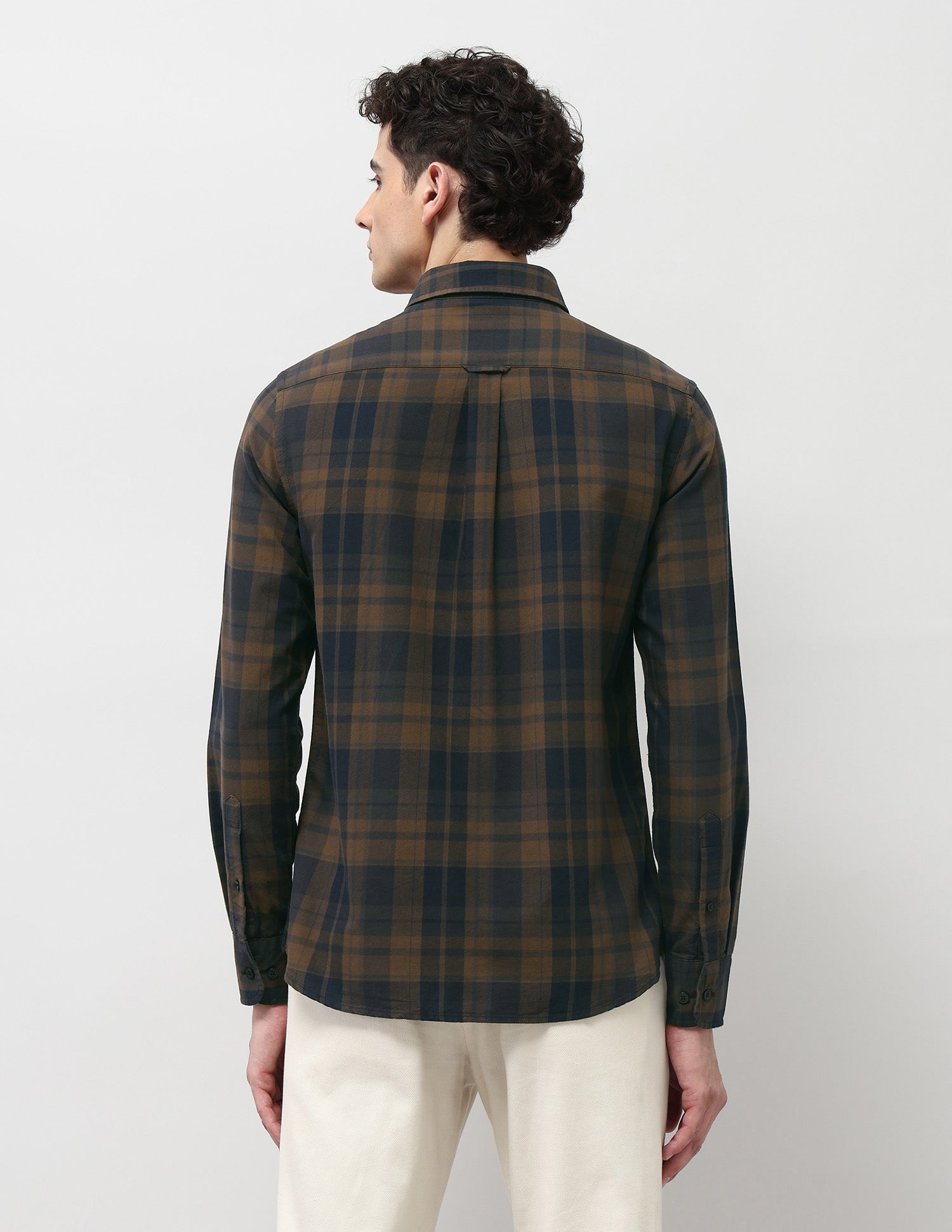 Plaid Checked Tailored Fit Shirt Dark Brown - U.S. POLO ASSN. | Large