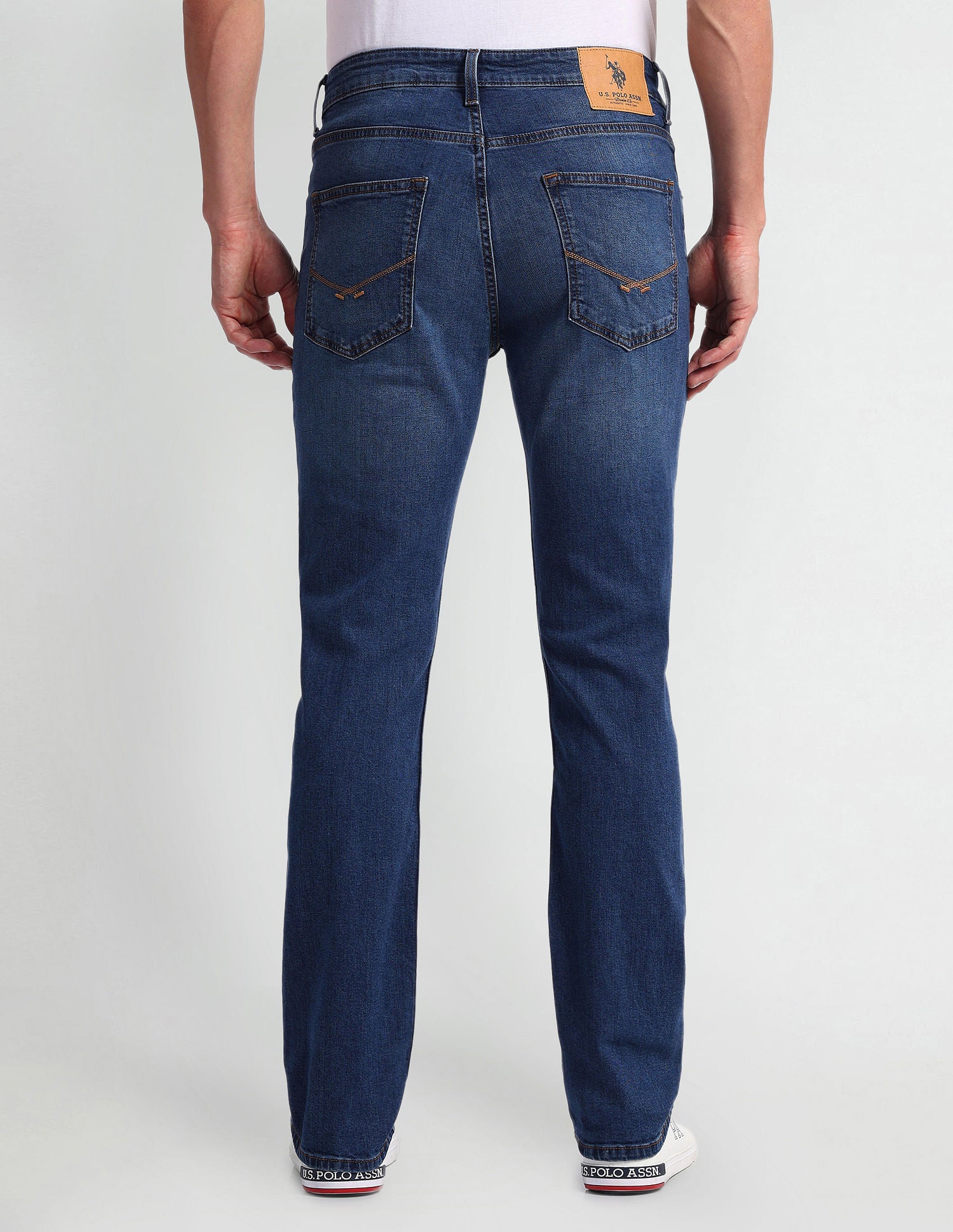 Harold Slim Straight Blue Jeans Blue - U.S. Polo Assn. India | Large