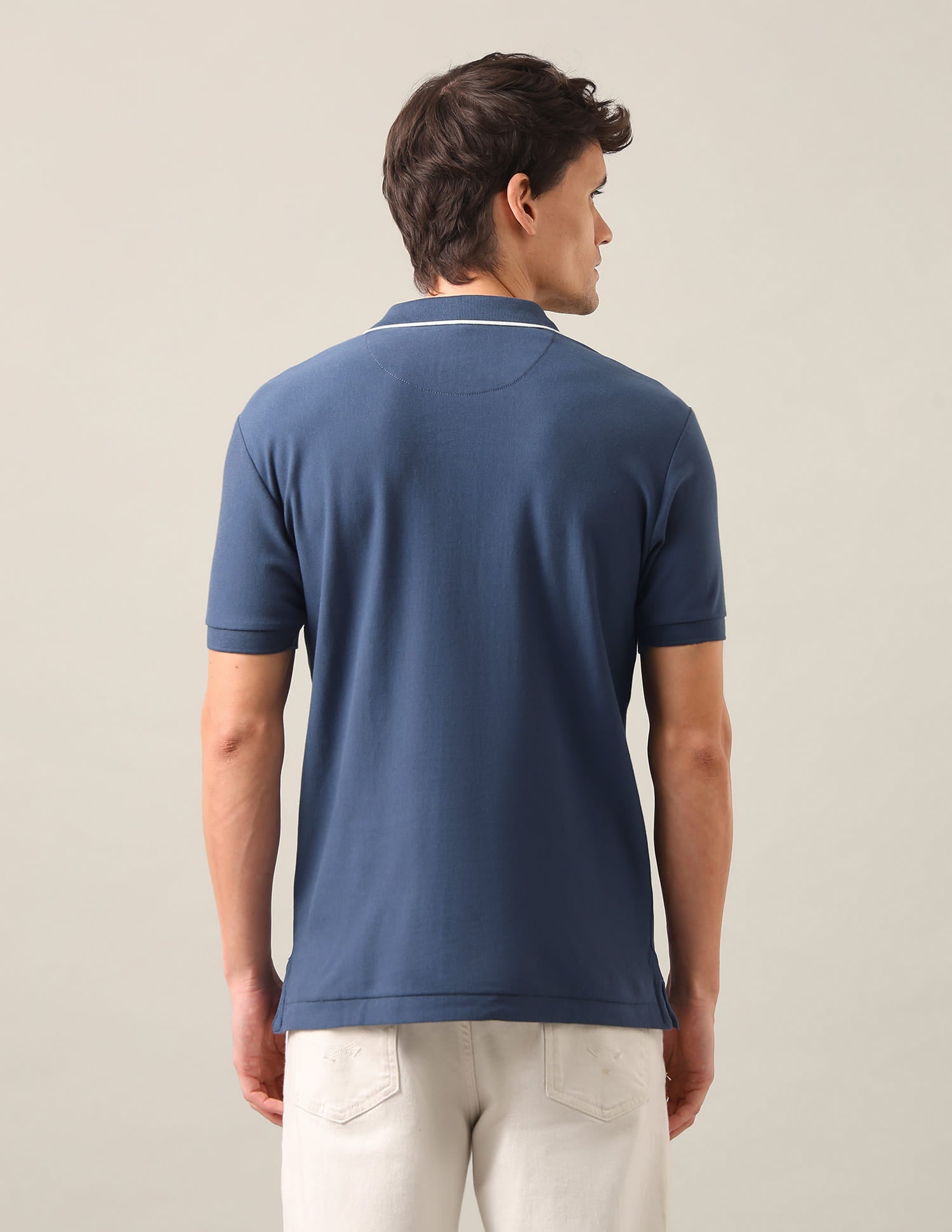 Vertical Striped Slim Fit Polo Shirt Blue - U.S. Polo Assn. India | Large