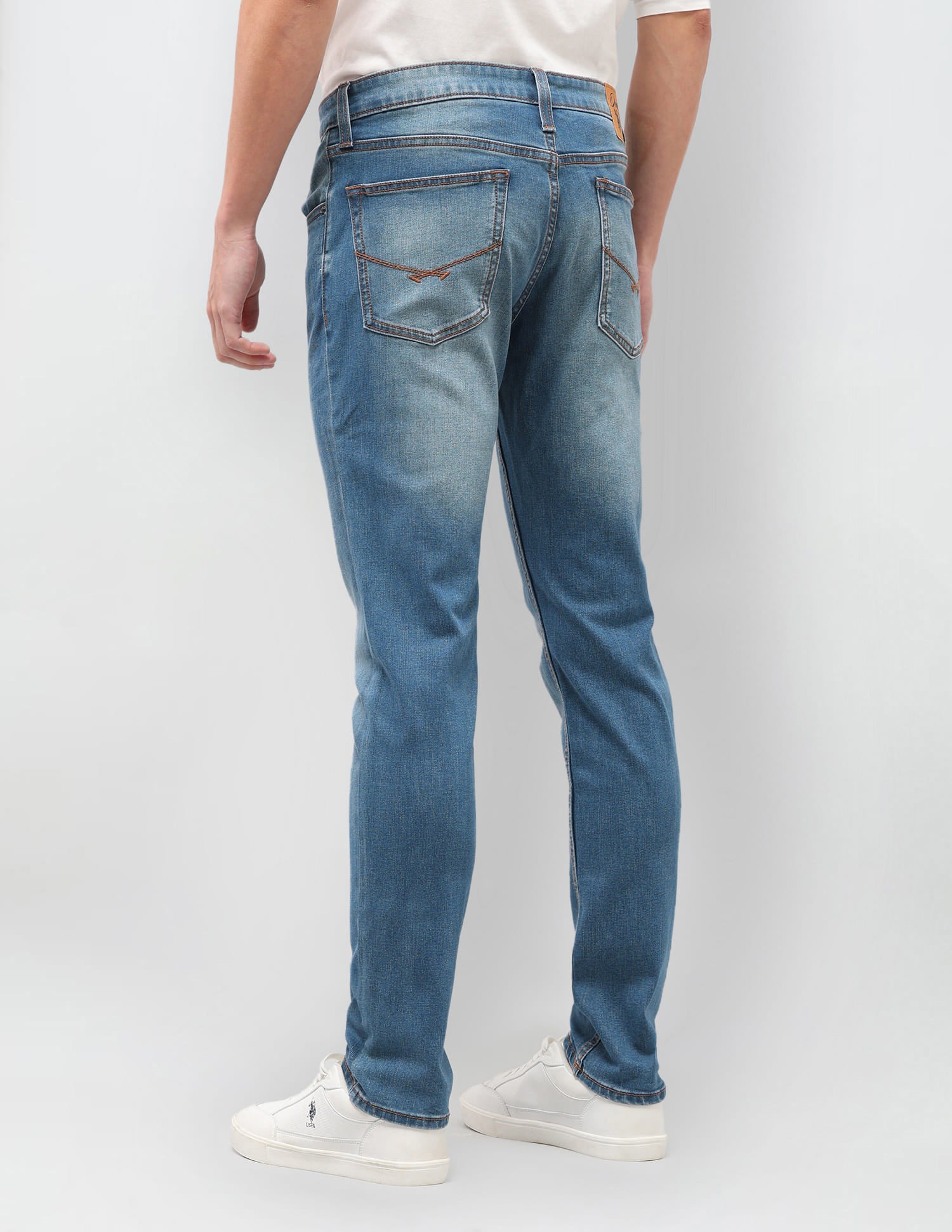 Solid Slim Fit Jeans Blue - U.S. Polo Assn. India | Large