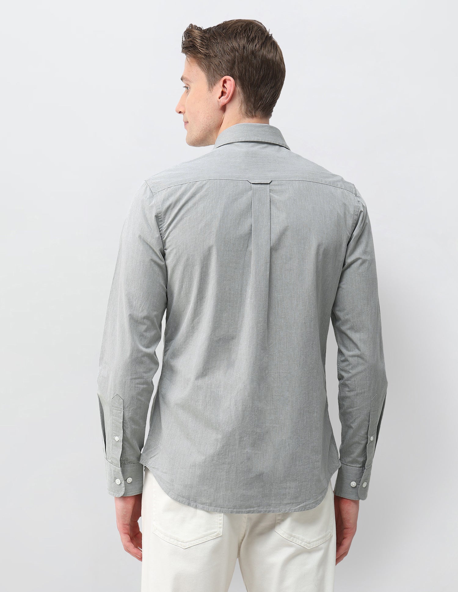 Solid Regular Fit Shirt Light Olive - U.S. Polo Assn. India | Large