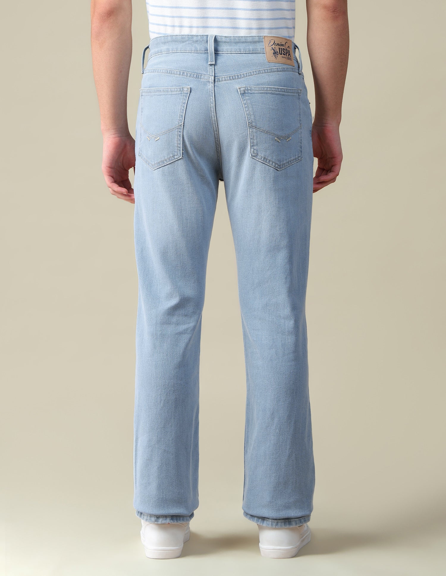 Connor Bootcut Fit Blue Jeans Light Blue - U.S. Polo Assn. India | Large