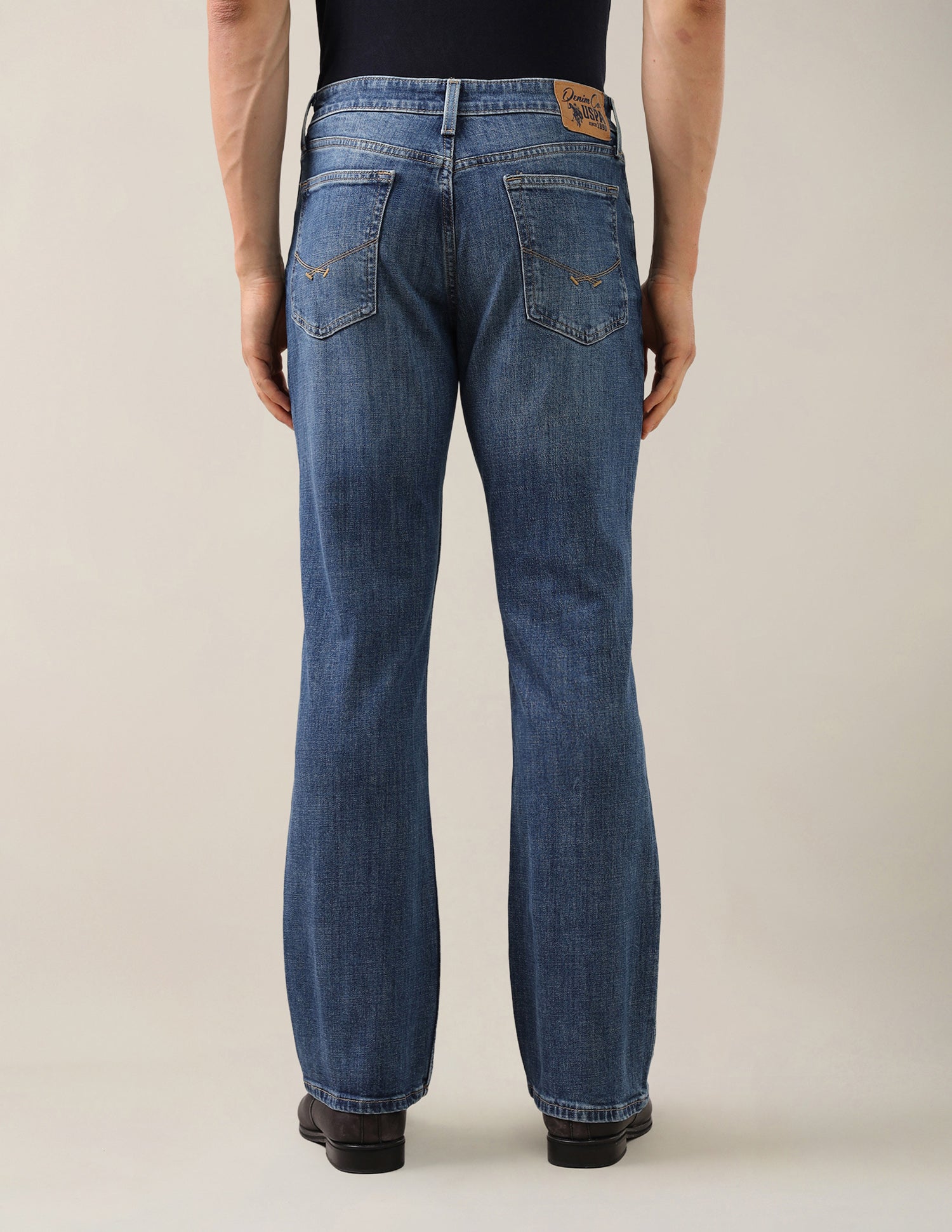 Connor Bootcut Fit Blue Jeans Mid Blue - U.S. Polo Assn. India | Large
