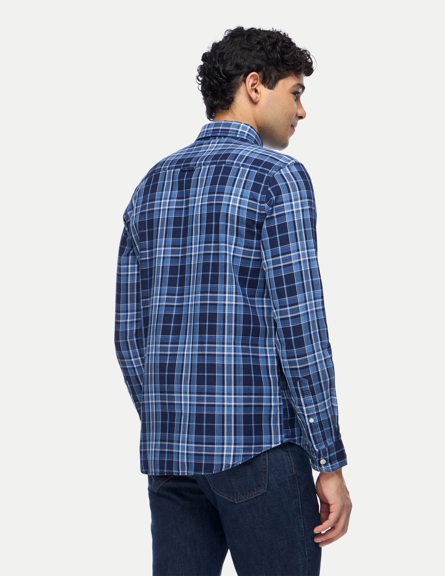 Tartan Checked Regular Fit Shirt Indigo - U.S. Polo Assn. India | Large