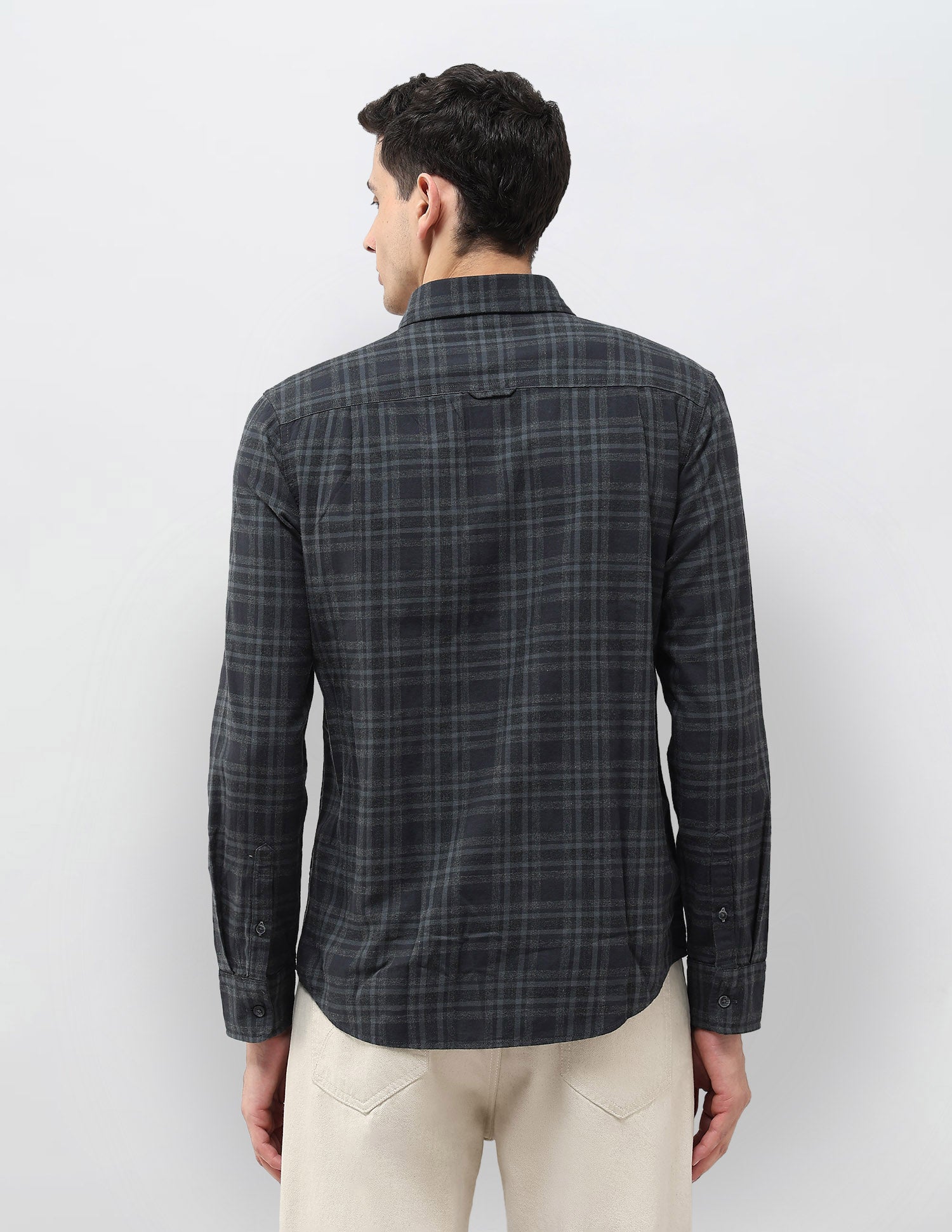Tartan Checked Regular Fit Shirt Dark Grey - U.S. Polo Assn. India | Large