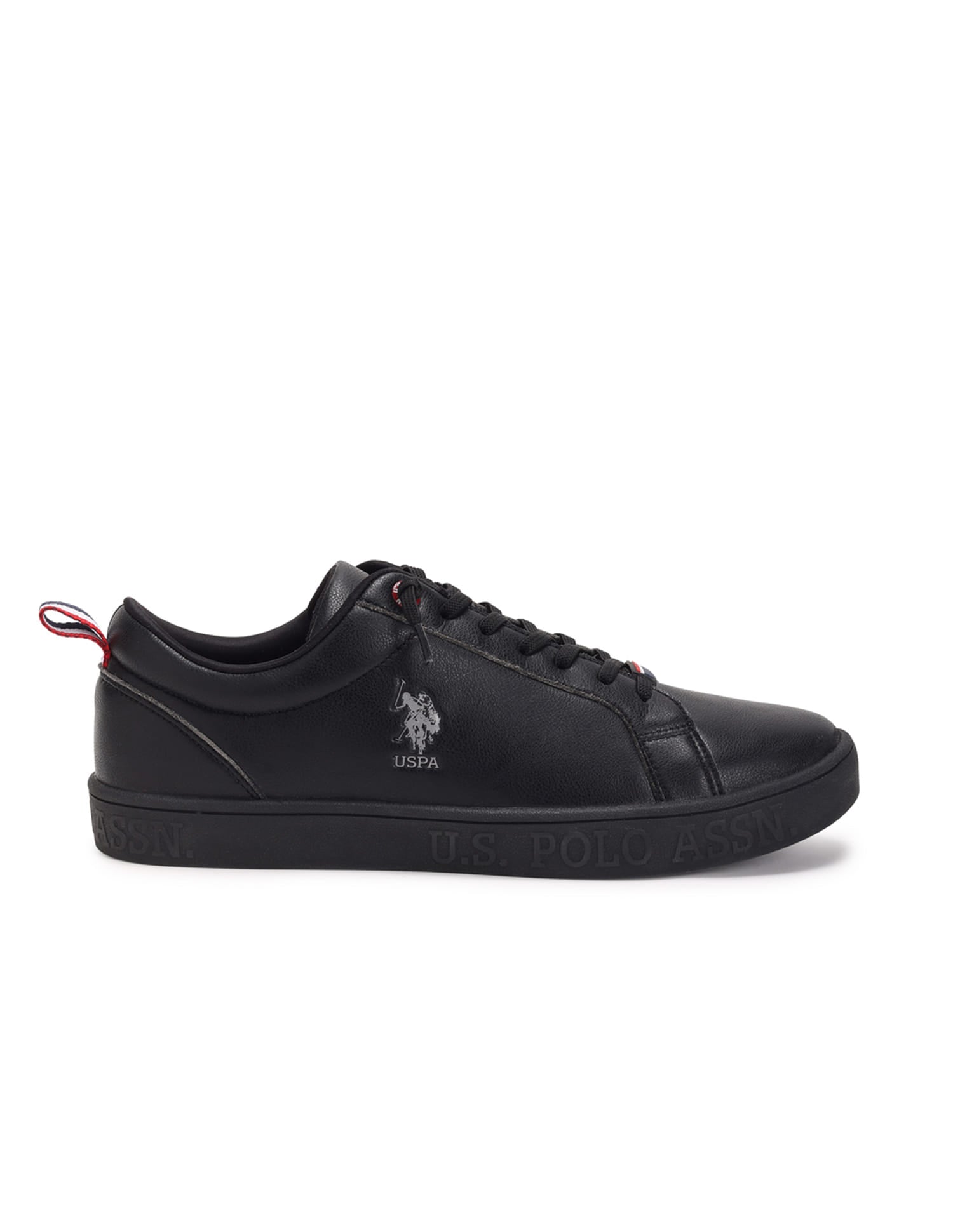 Men Solid Lace Up Dorit Sneakers Black - U.S. Polo Assn. India | Large