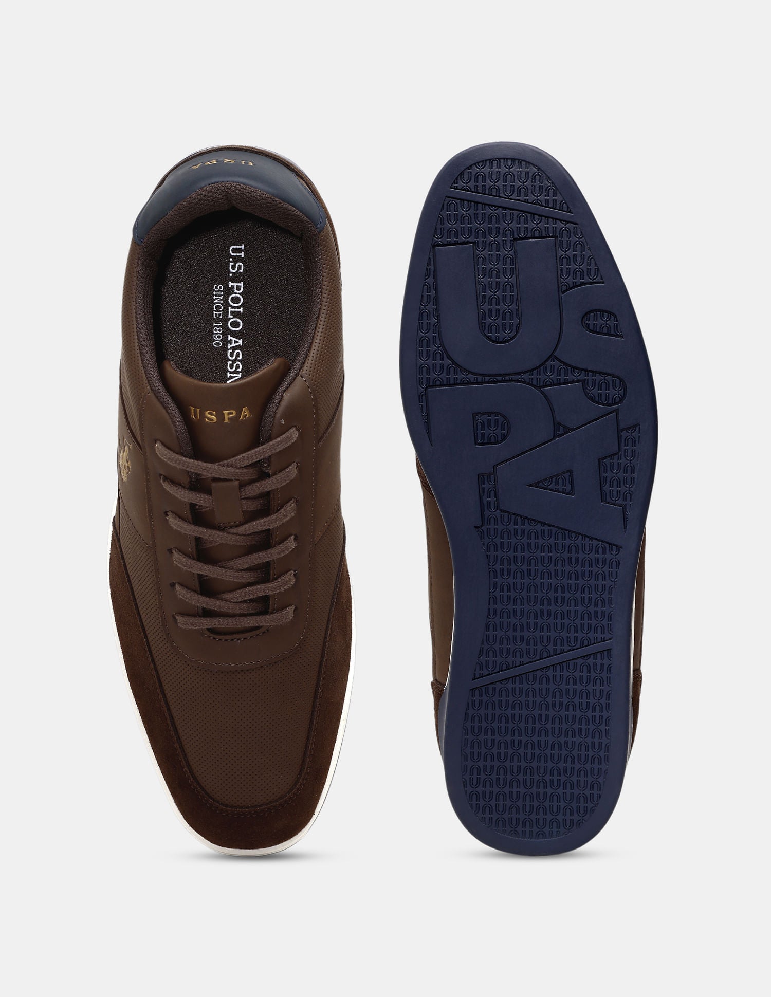 Men Moreno Suede Sneakers Brown - U.S. POLO ASSN. | Large